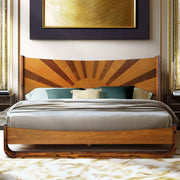 Rorns Sunset Platform Bed Frame With Headboard