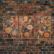 Midcentury Modern Framed Canvas Wall Art Set