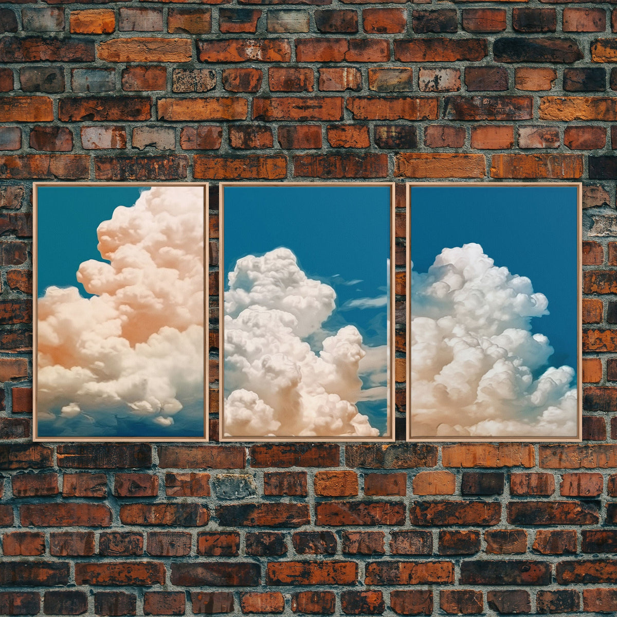 Cloud Wall Art Triptych 3 Piece Set