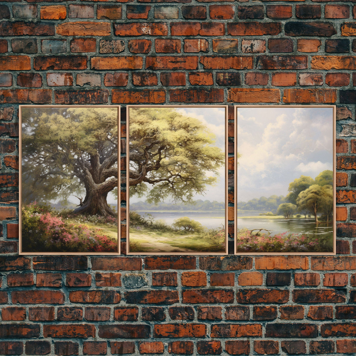 Lake Wall Art, Canvas Print, 3 Piece Wall Art