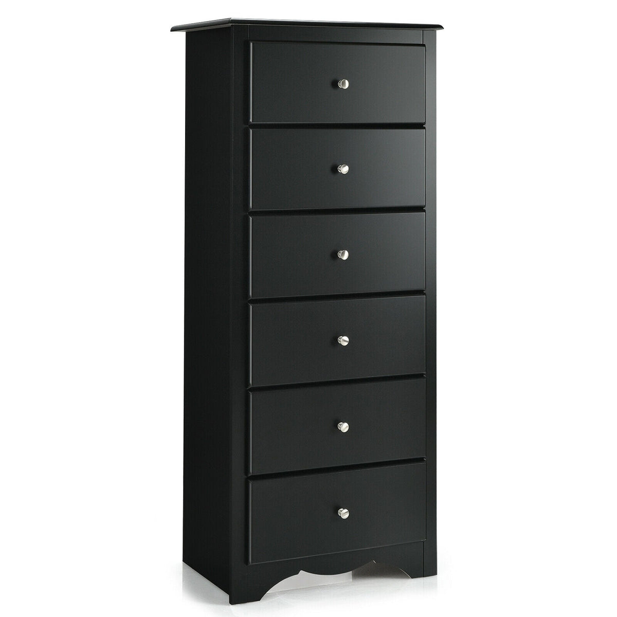 6 Drawers Chest Dresser - Black
