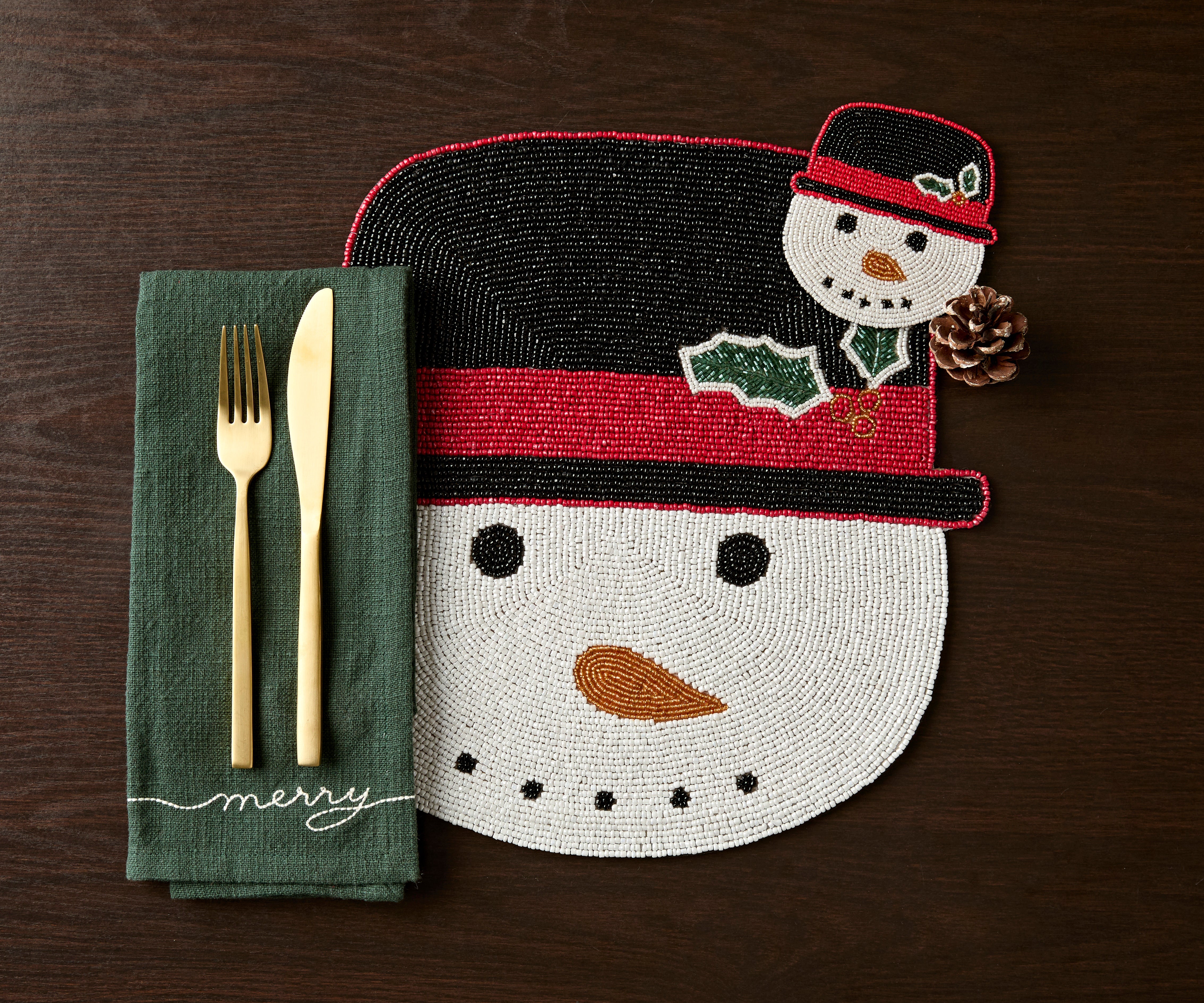 Frosty Snowman Christmas Placemat