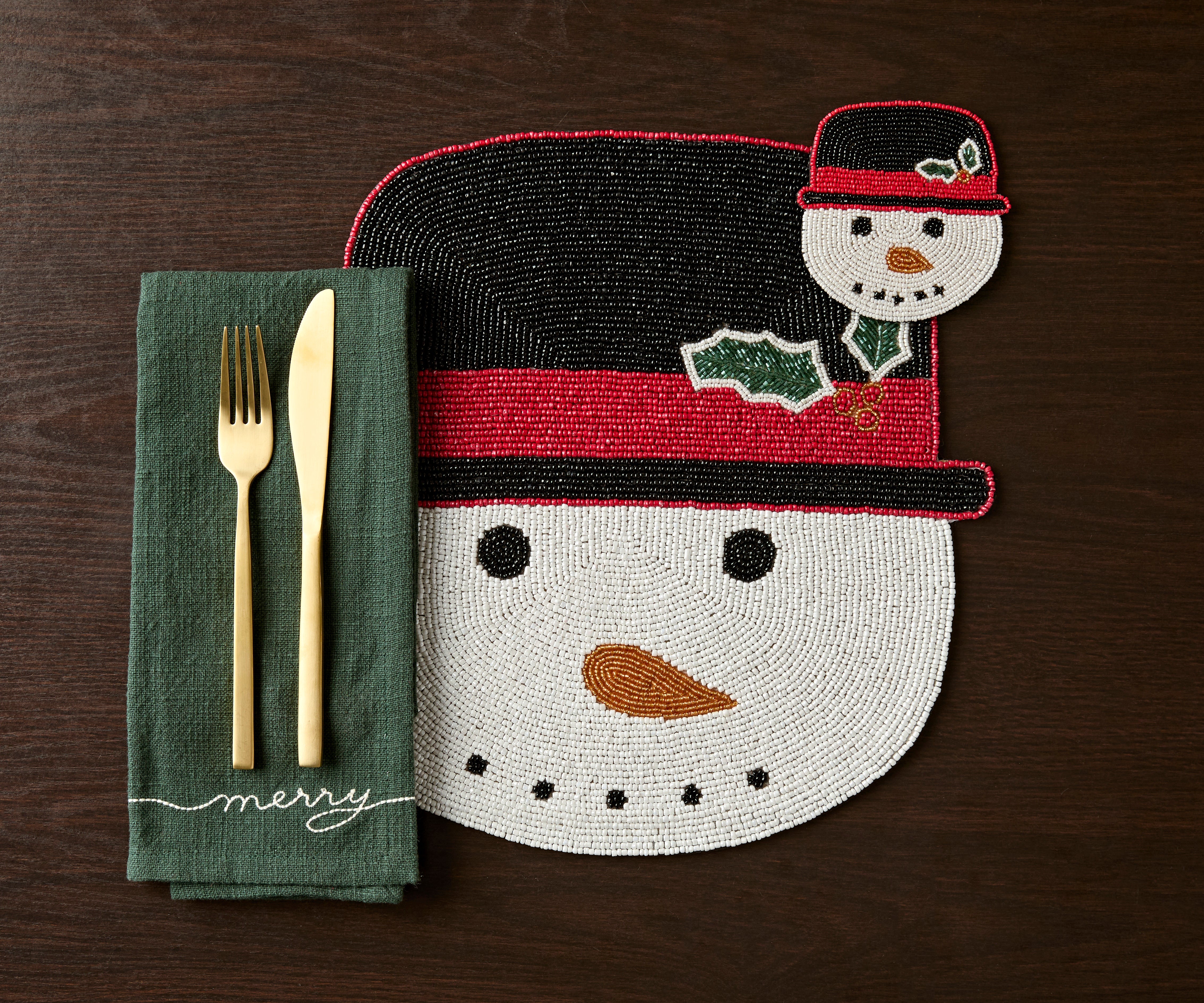 Frosty Snowman Christmas Placemat