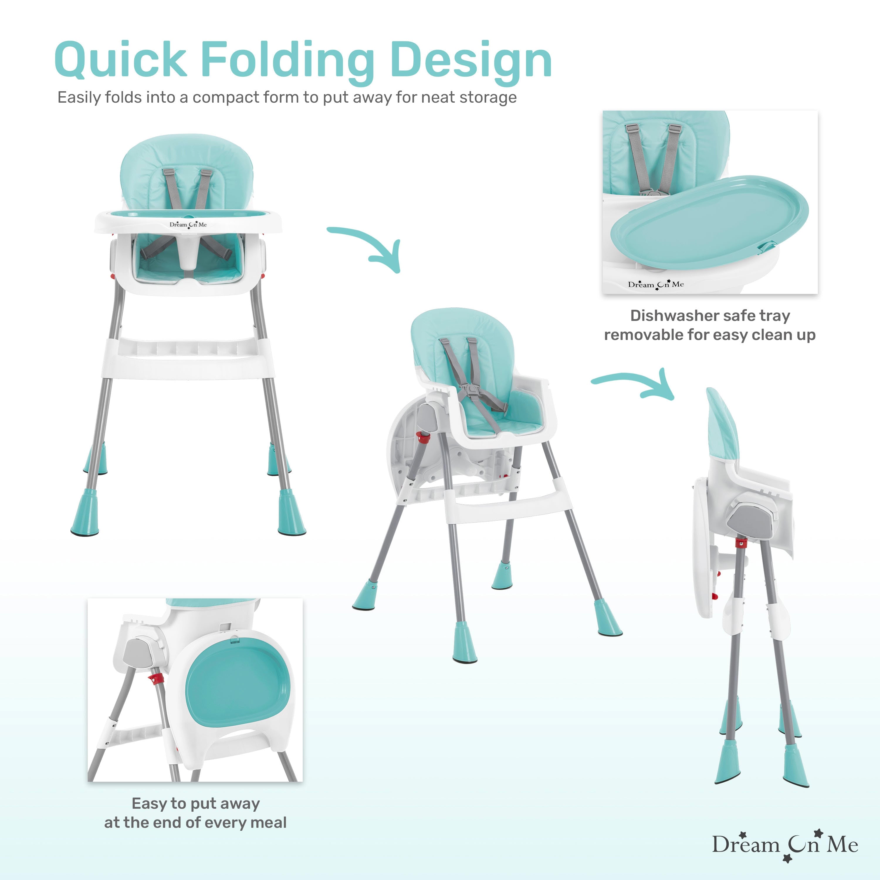 Dream On Me Portable 2-In-1 Table Talk High Chair