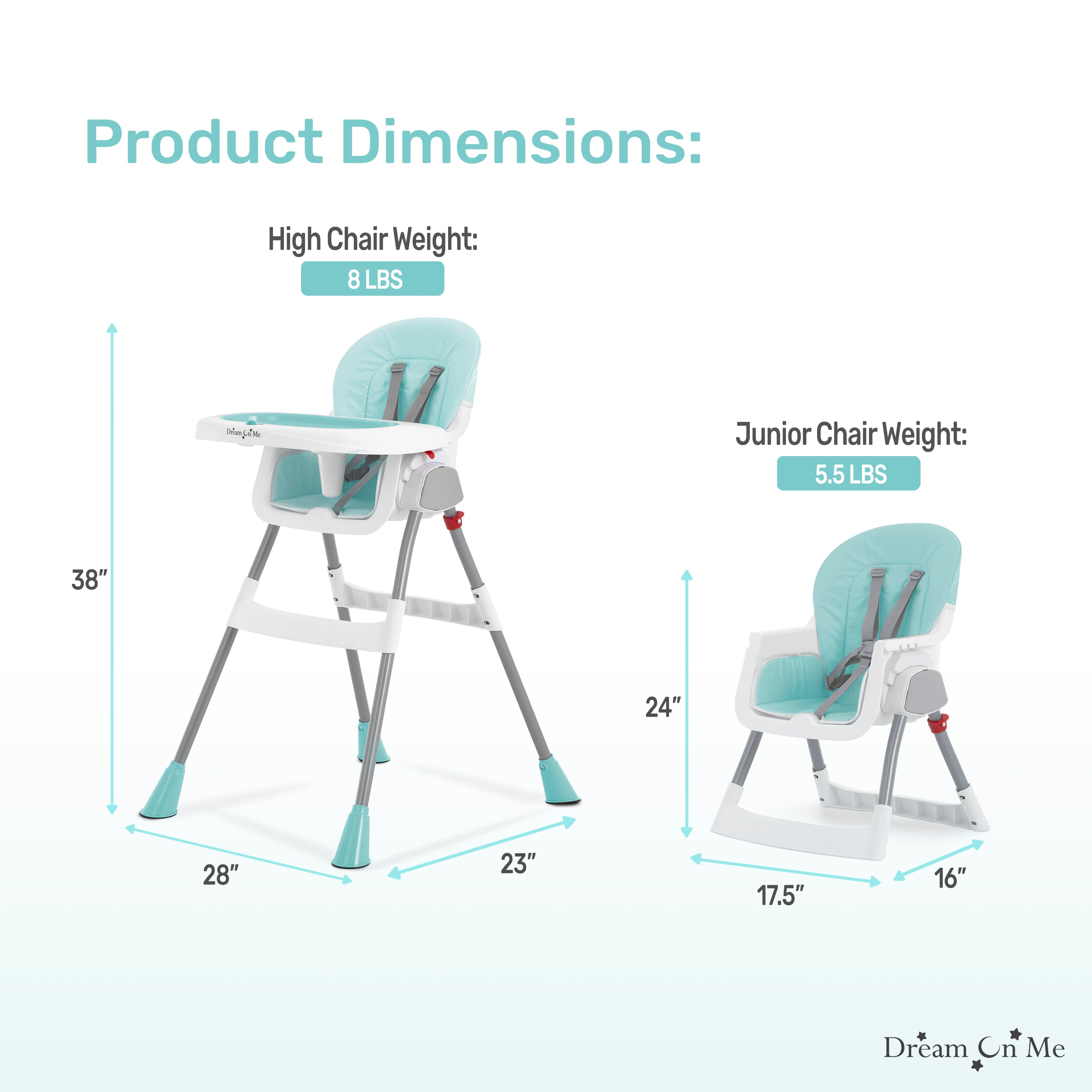 Dream On Me Portable 2-In-1 Table Talk High Chair