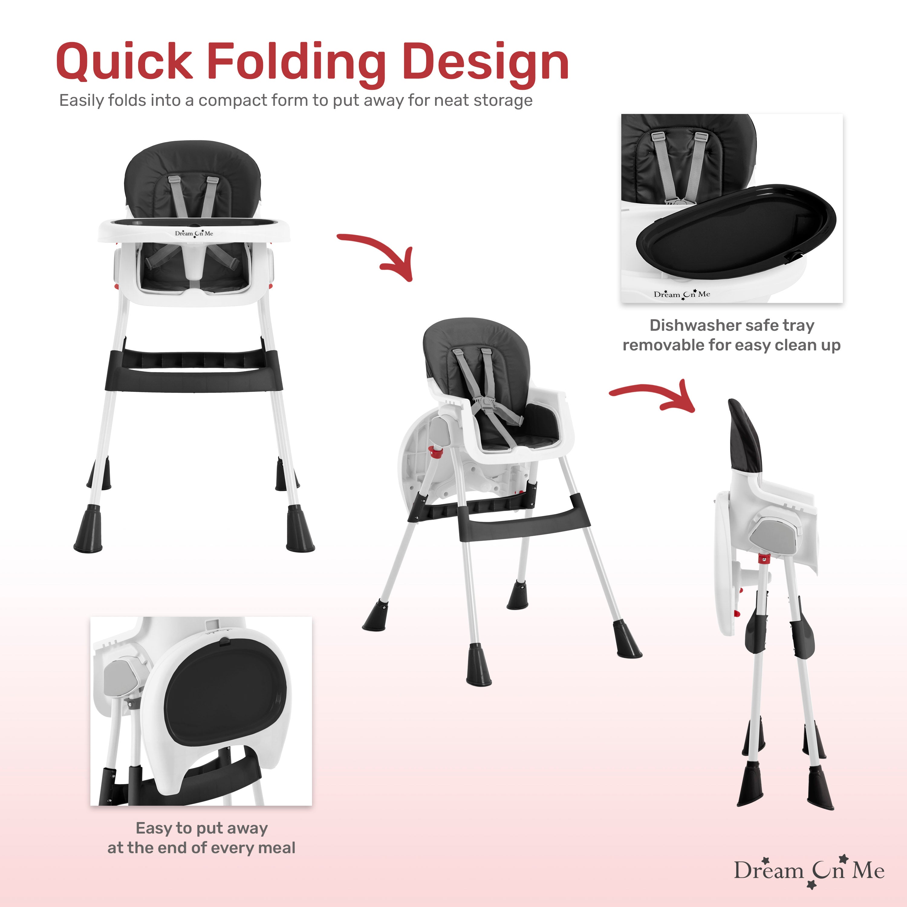 Dream On Me Portable 2-In-1 Table Talk High Chair