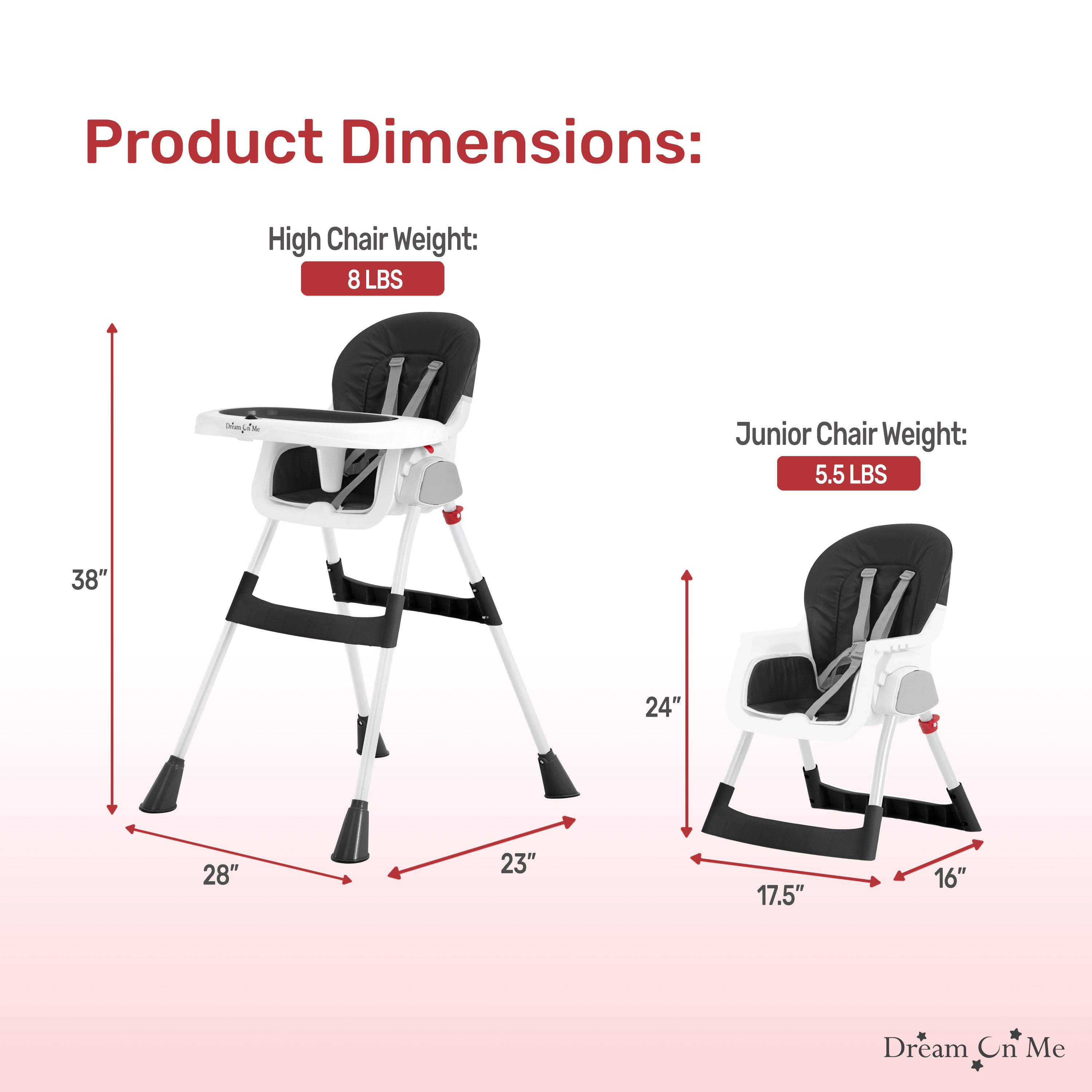 Dream On Me Portable 2-In-1 Table Talk High Chair