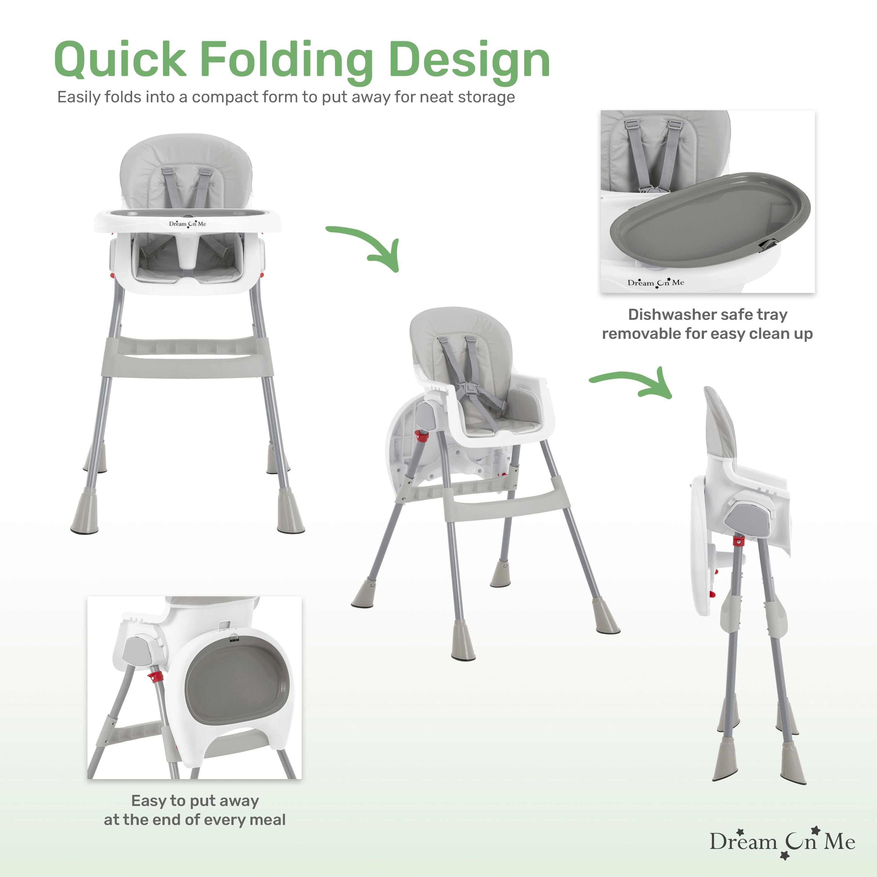 Dream On Me Portable 2-In-1 Table Talk High Chair