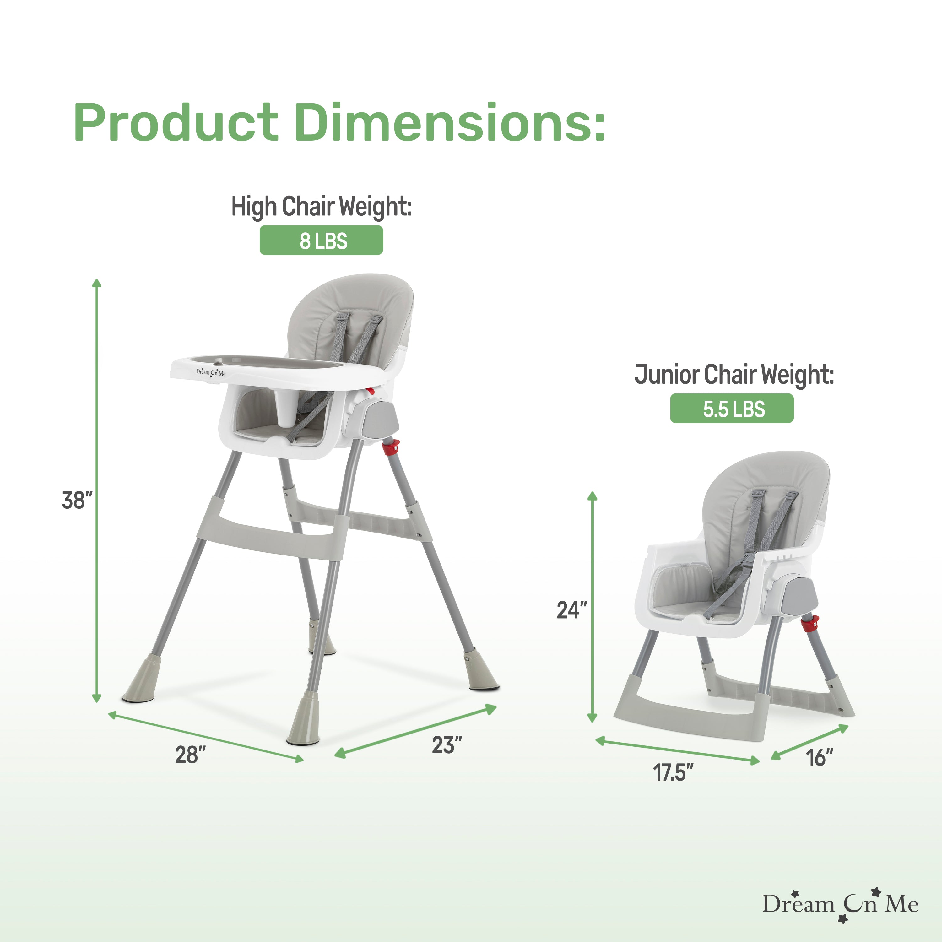 Dream On Me Portable 2-In-1 Table Talk High Chair