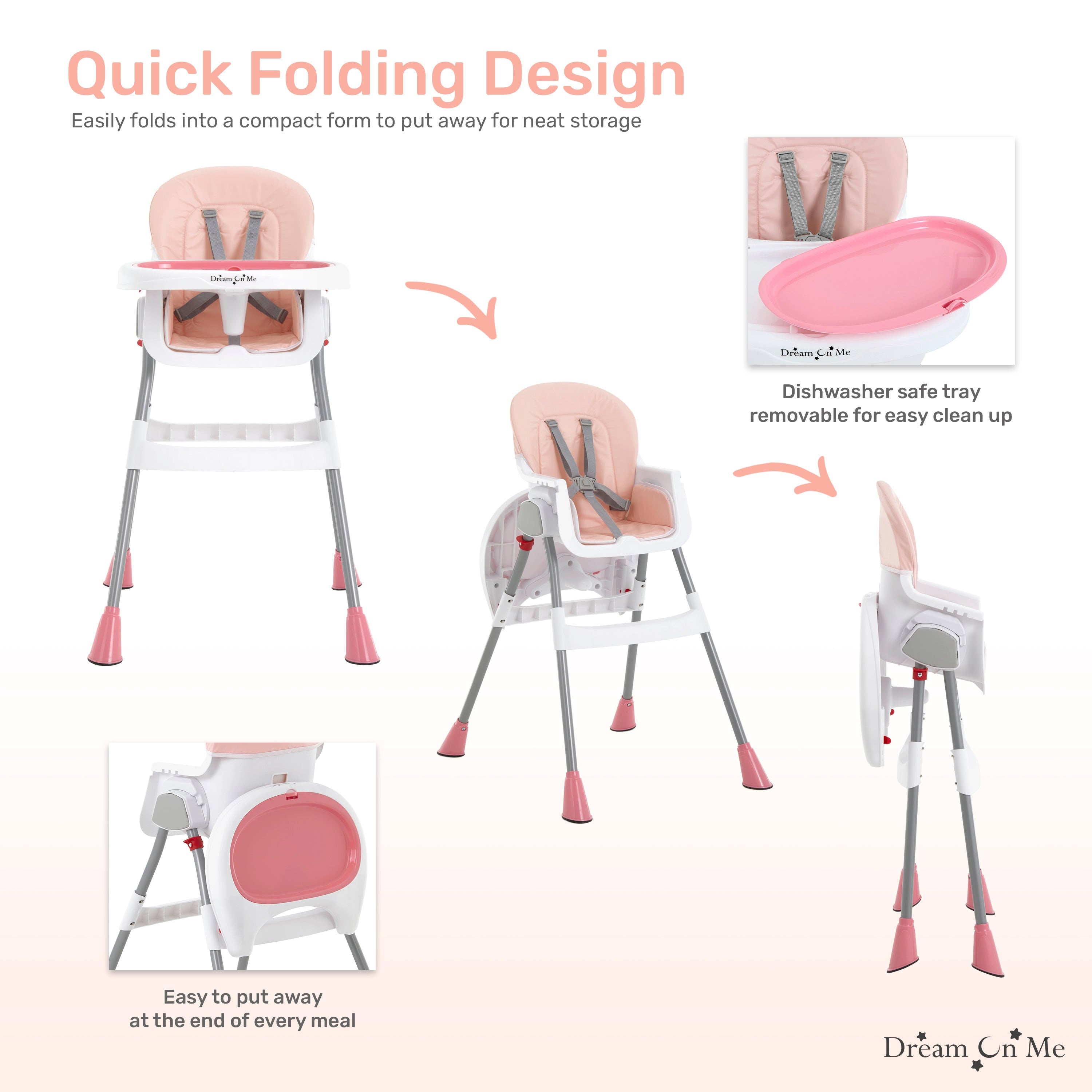 Dream On Me Portable 2-In-1 Table Talk High Chair