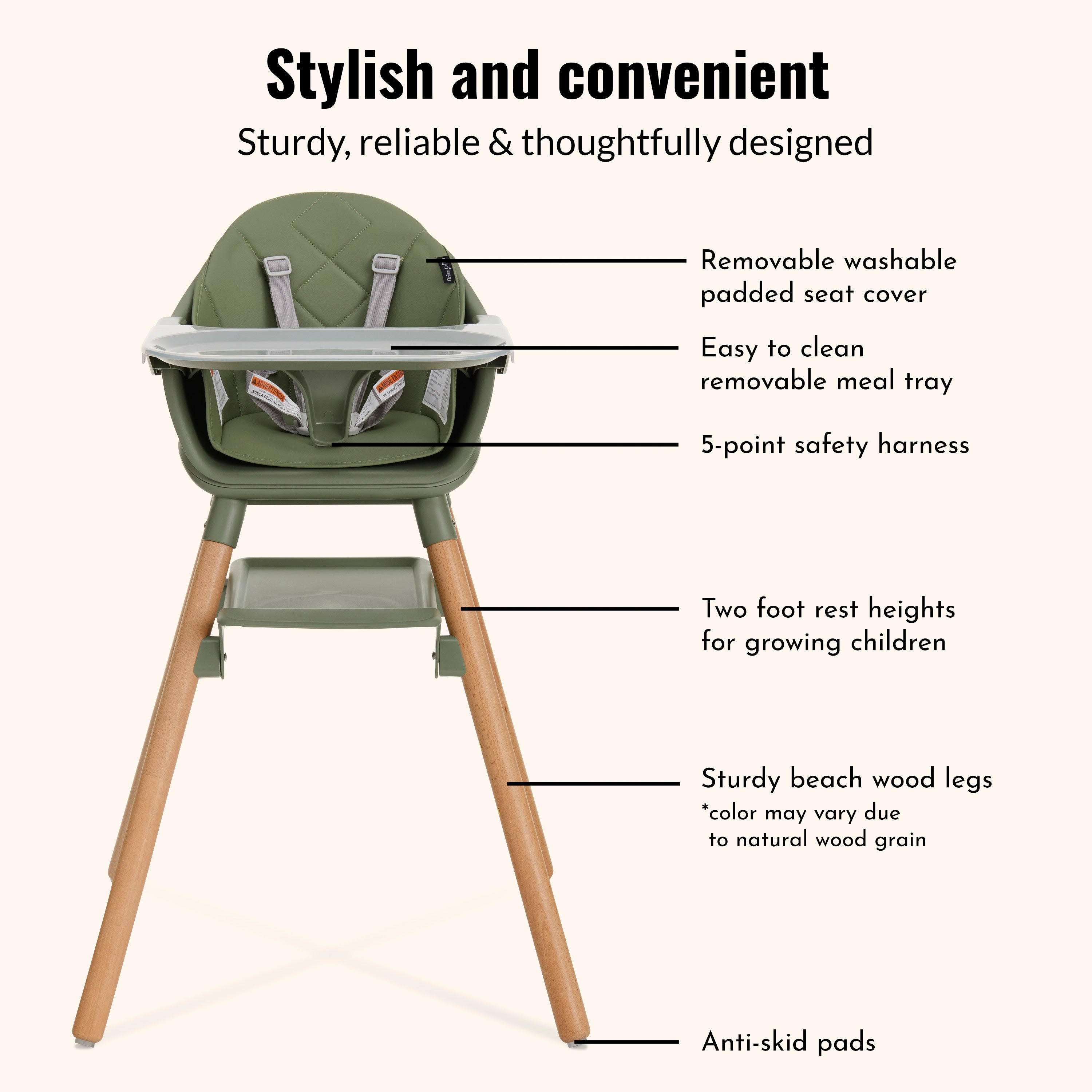 Dream On Me NibbleNest 3-in-1 High Chair