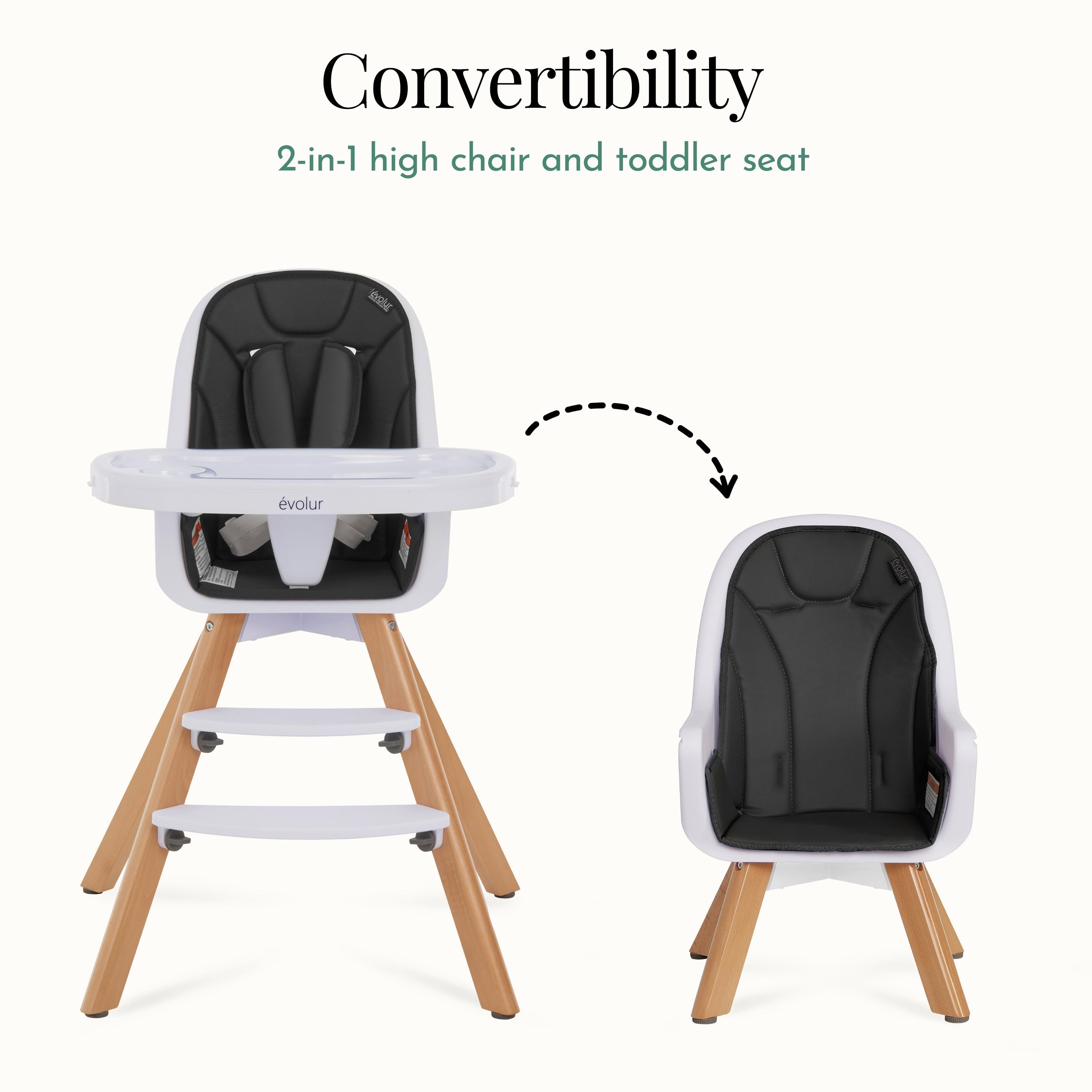 Evolur Zoodle 2-In-1 High Chair