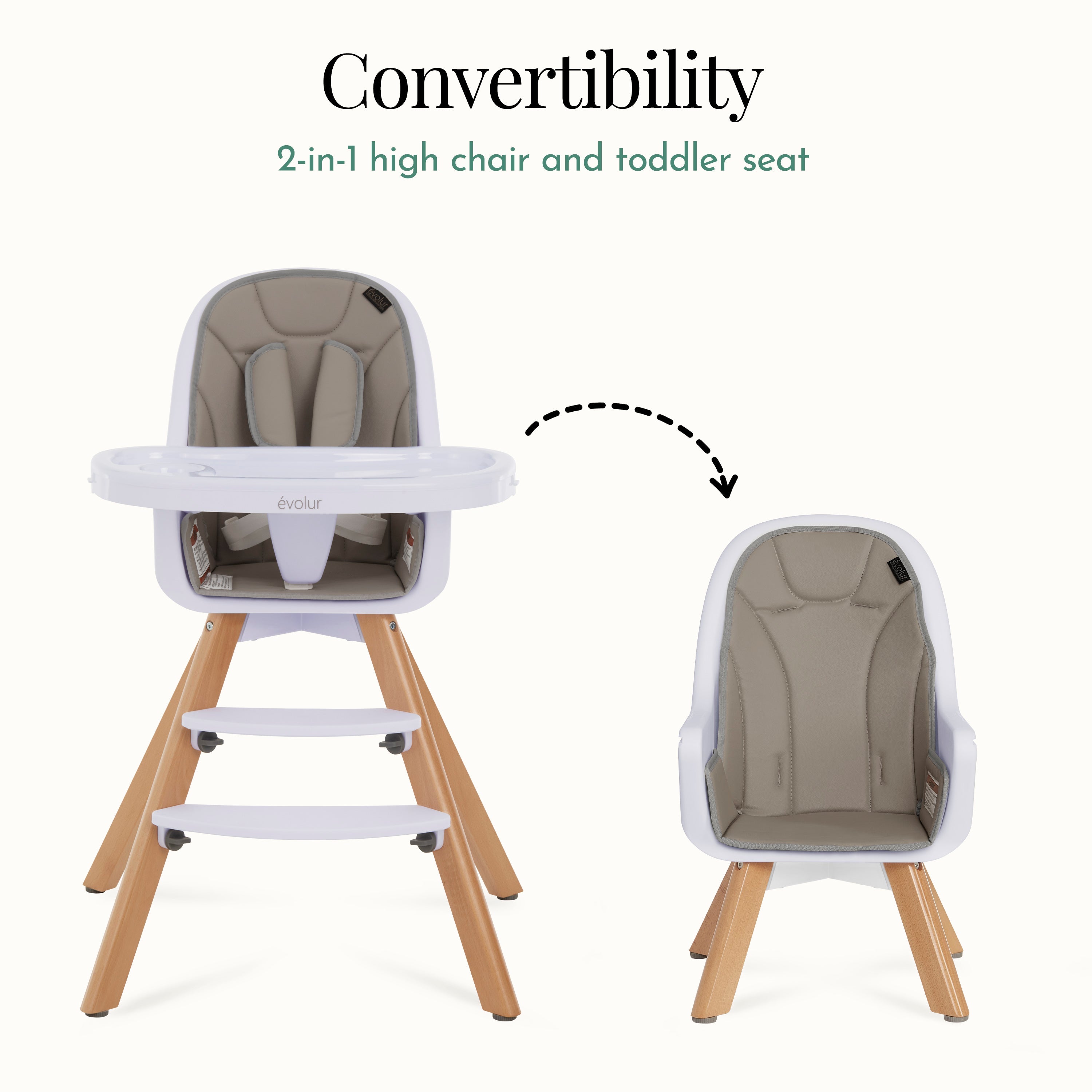 Evolur Zoodle 2-In-1 High Chair