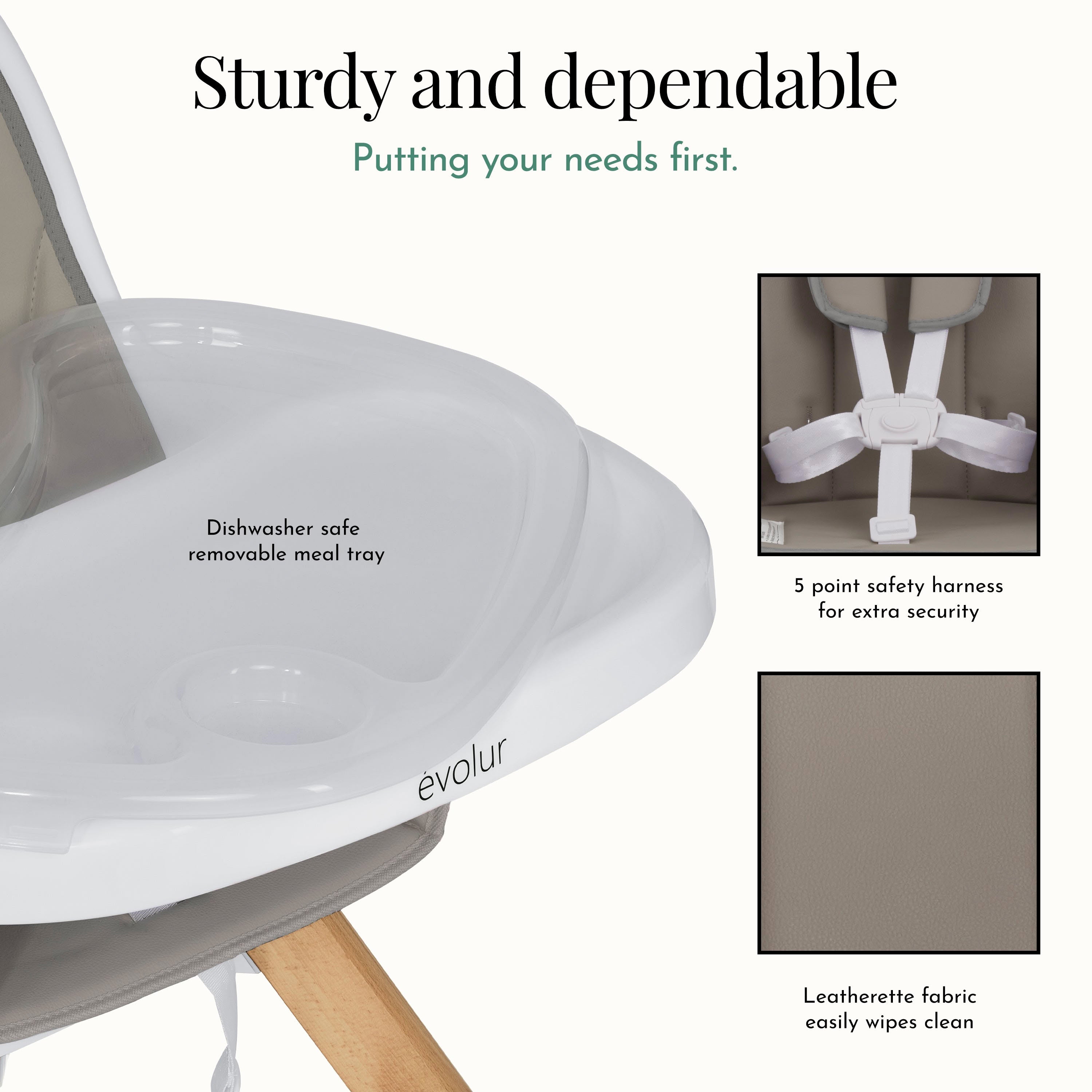 Evolur Zoodle 2-In-1 High Chair