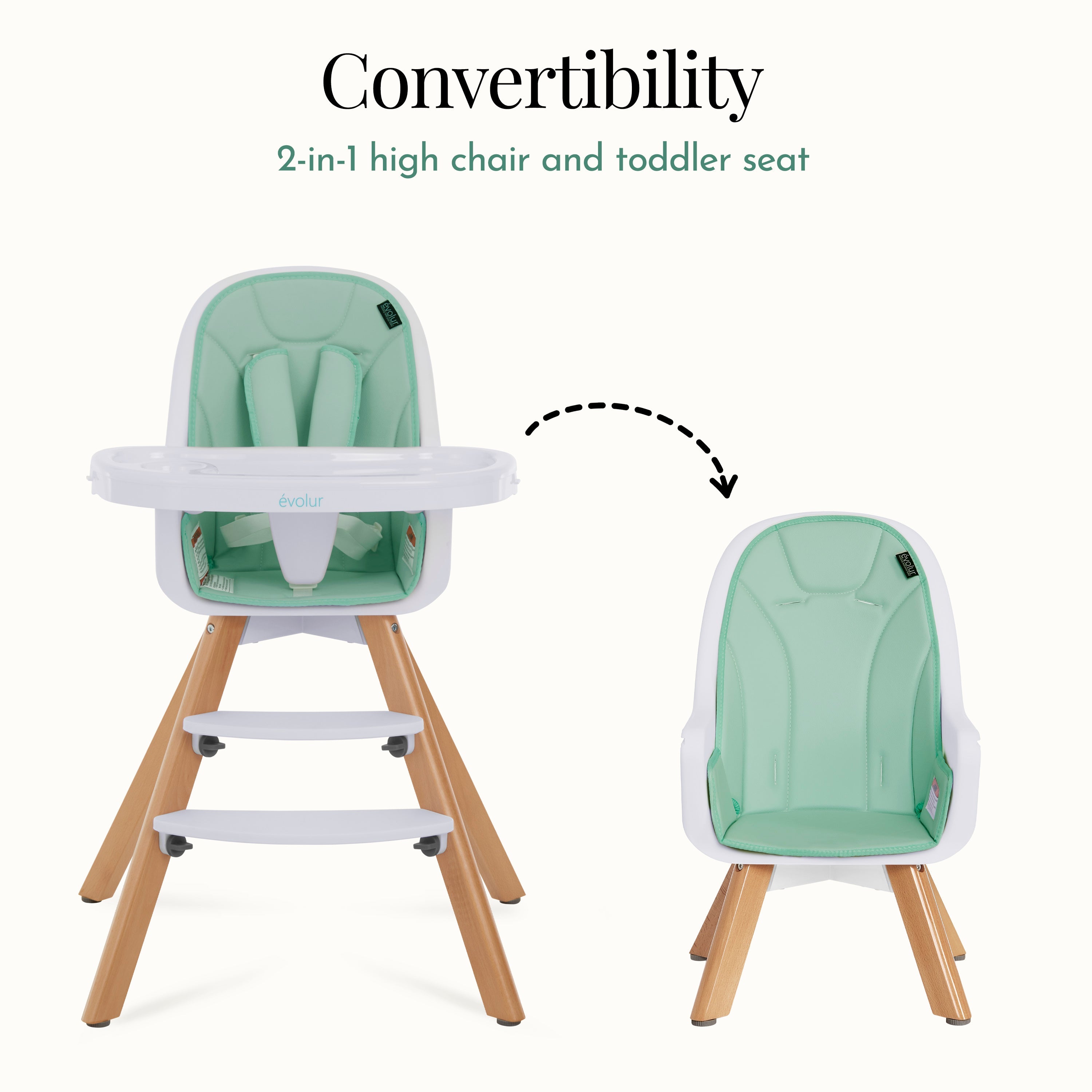 Evolur Zoodle 2-In-1 High Chair