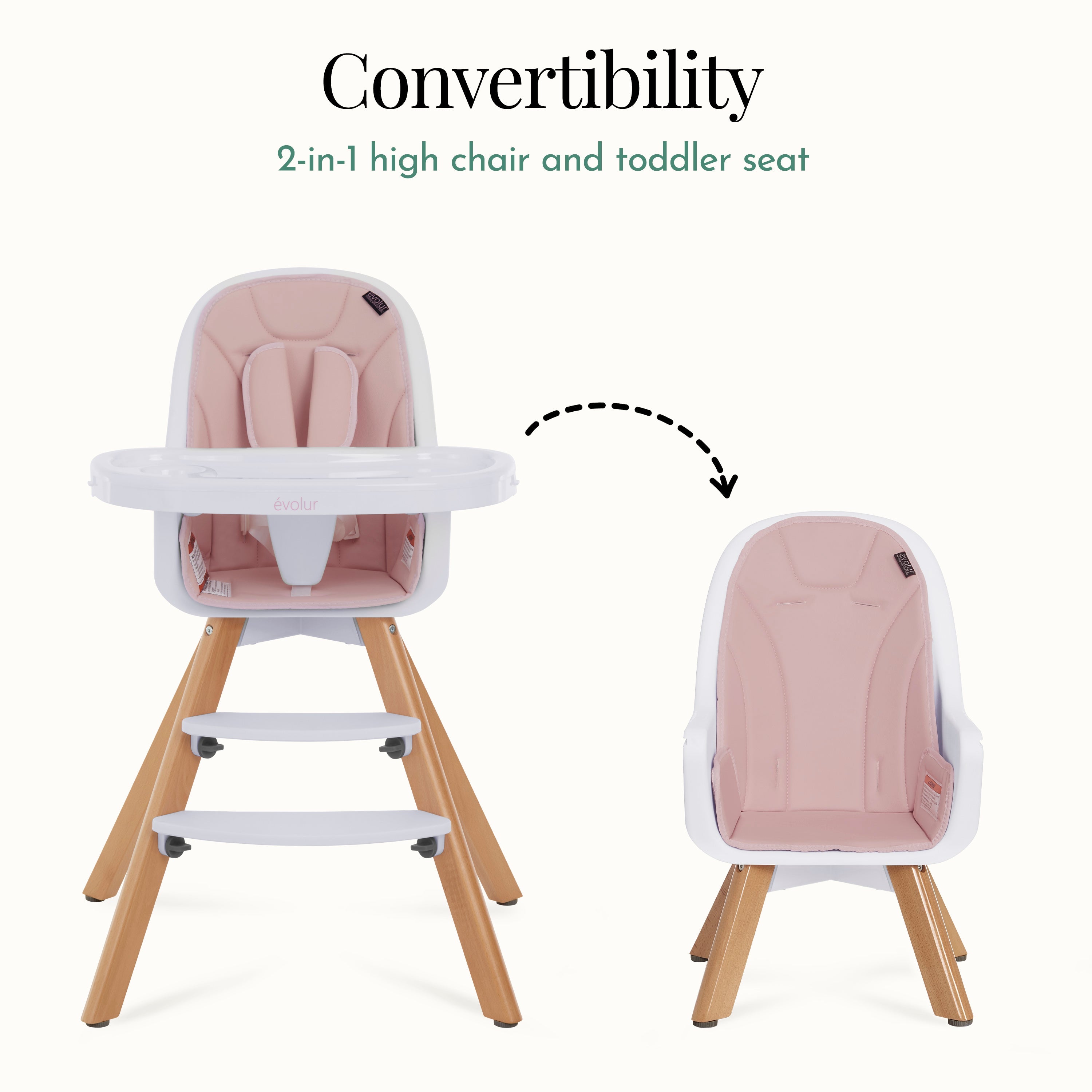 Evolur Zoodle 2-In-1 High Chair