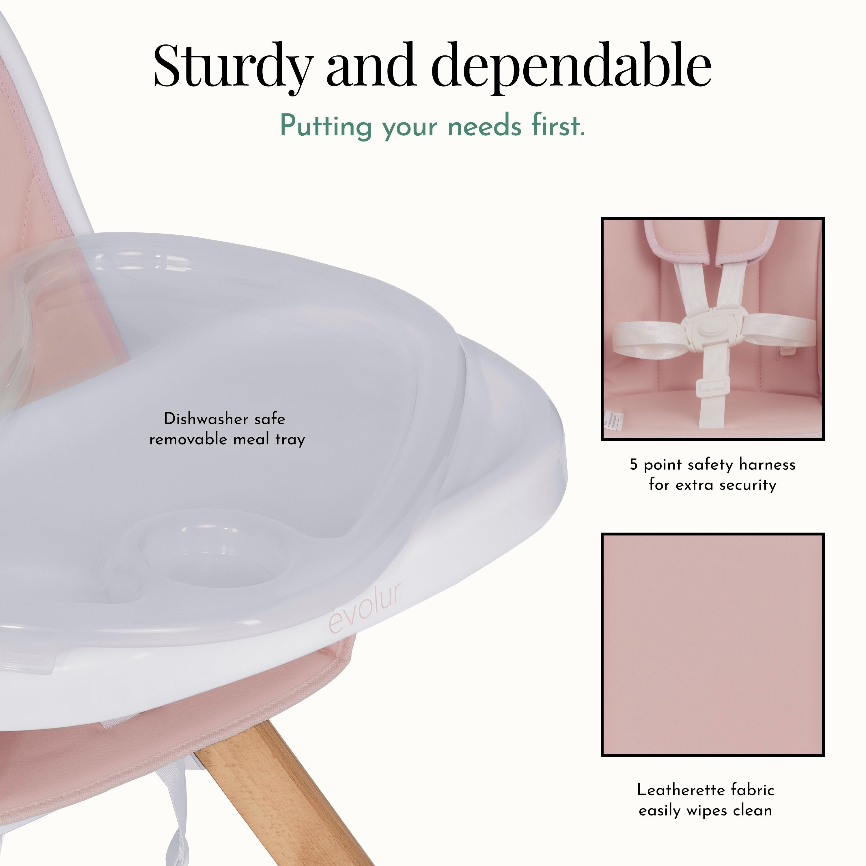 Evolur Zoodle 2-In-1 High Chair