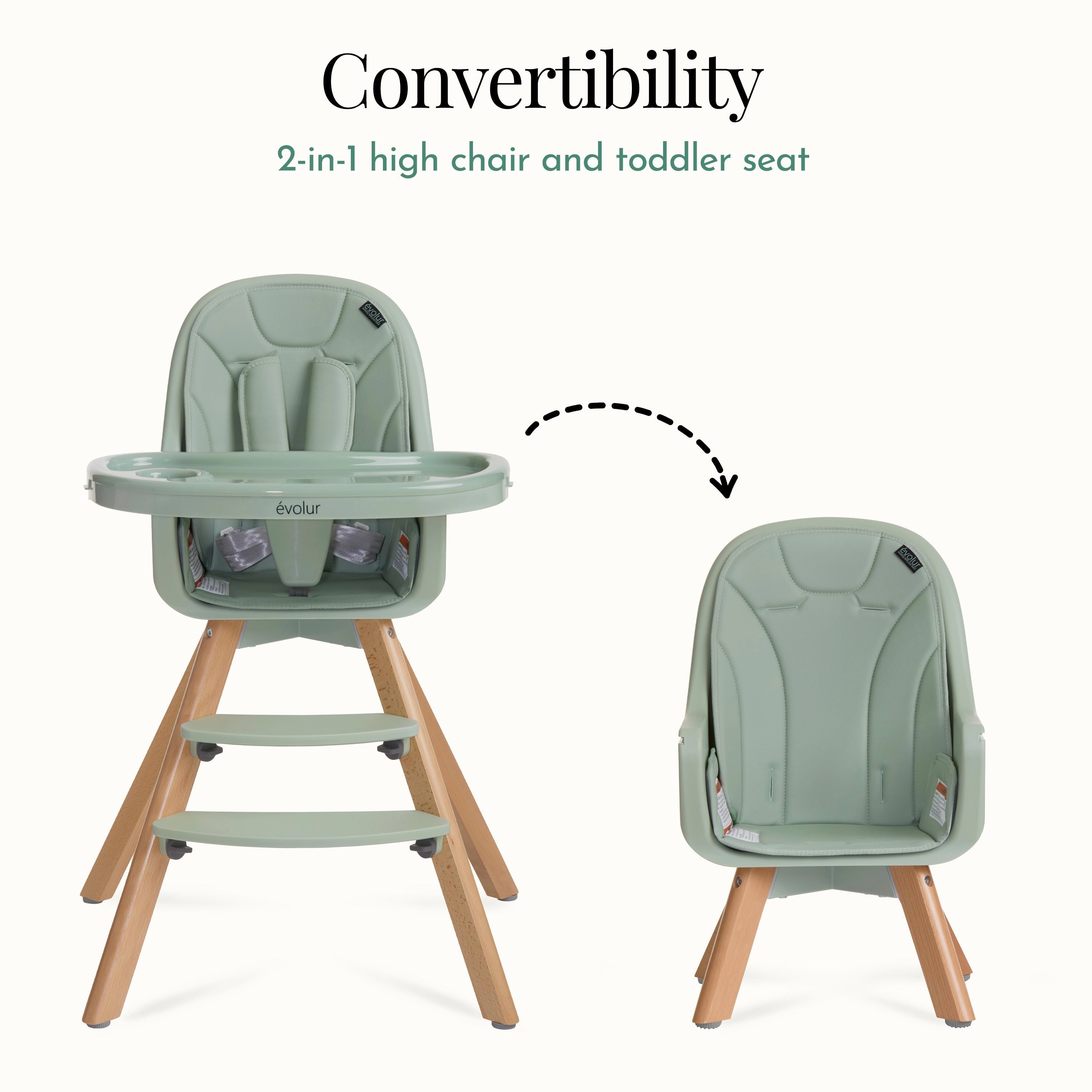 Evolur Zoodle 2-In-1 High Chair