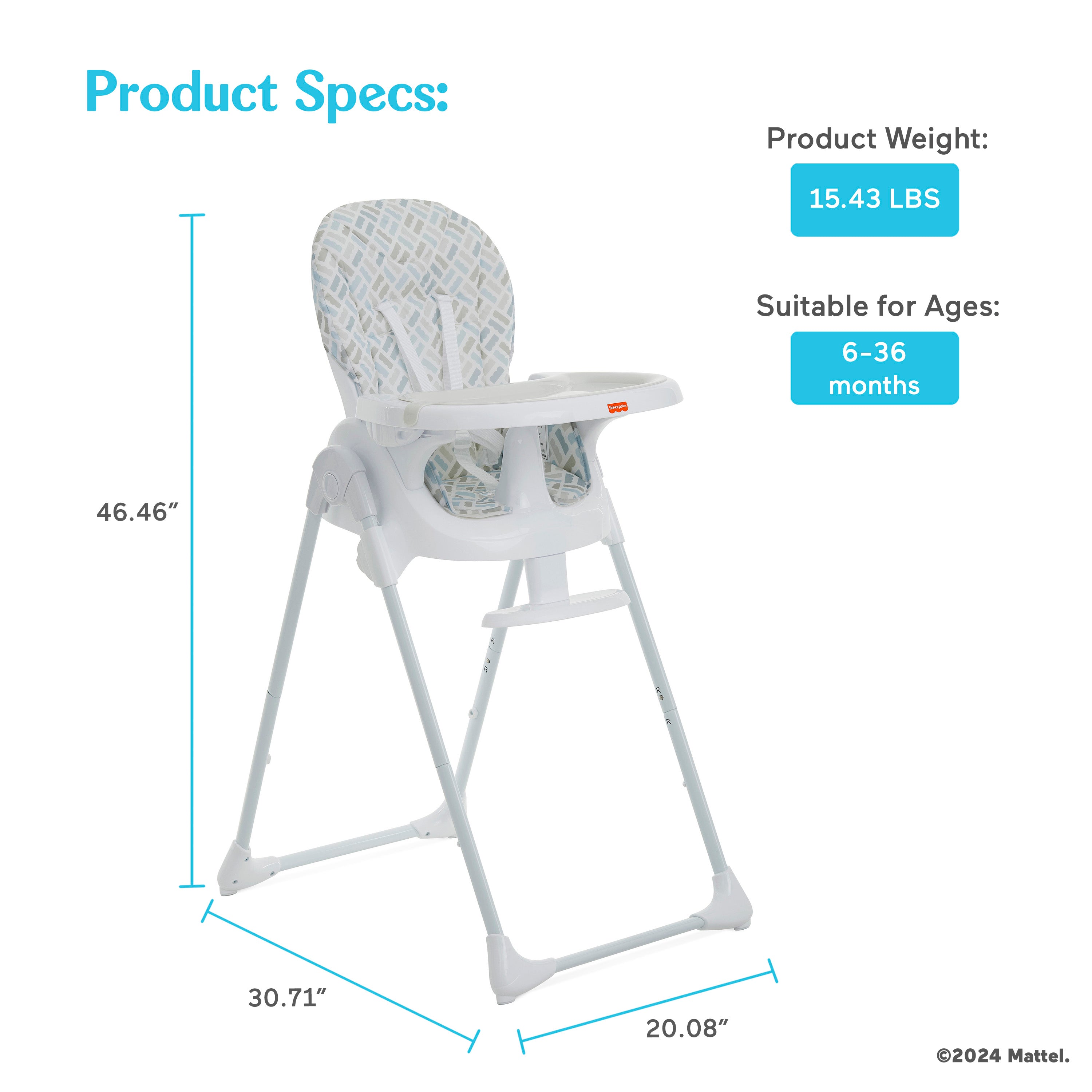 Fisher-Price by Dream On Me Tiny Bites Highchair