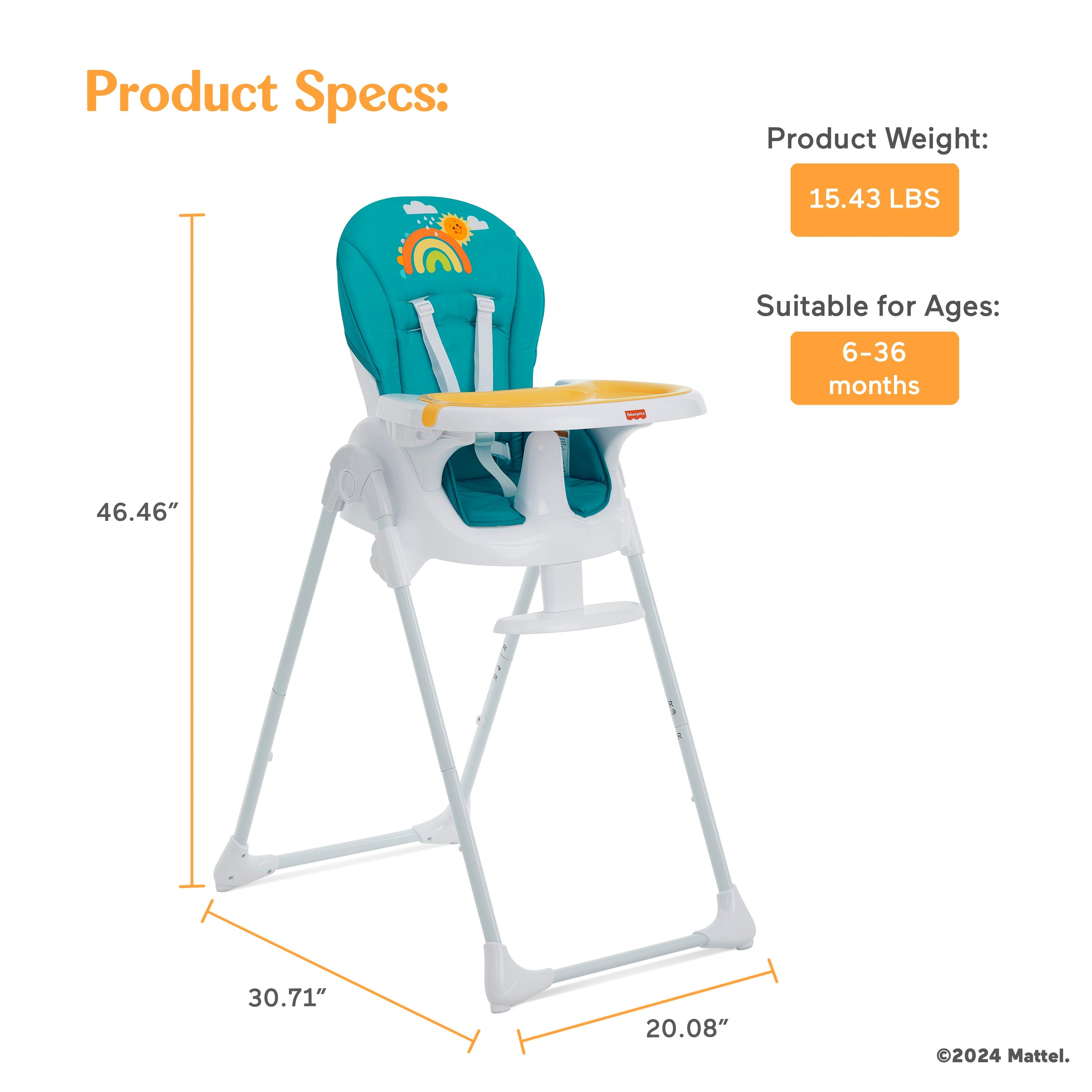 Fisher-Price by Dream On Me Tiny Bites Highchair