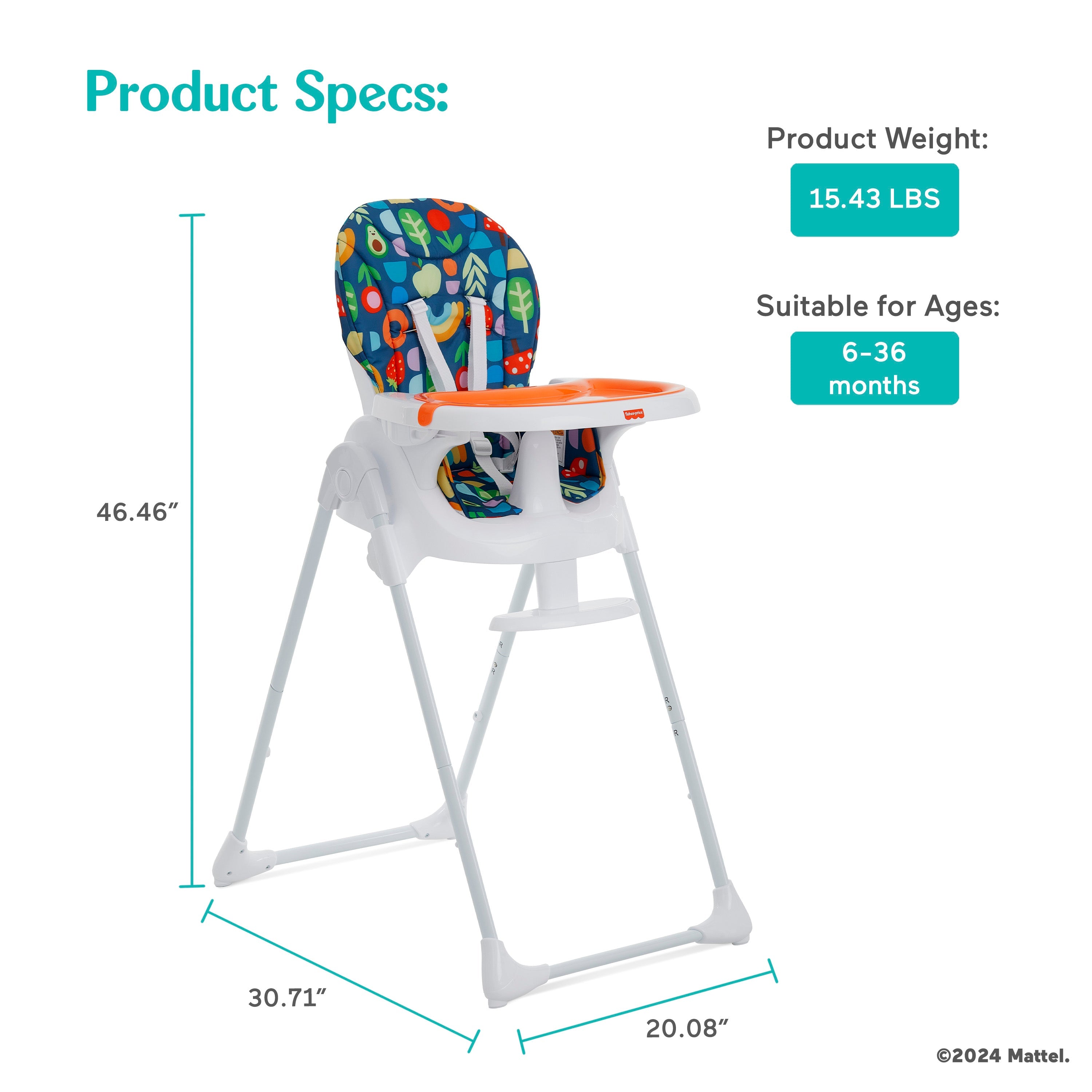Fisher-Price by Dream On Me Tiny Bites Highchair
