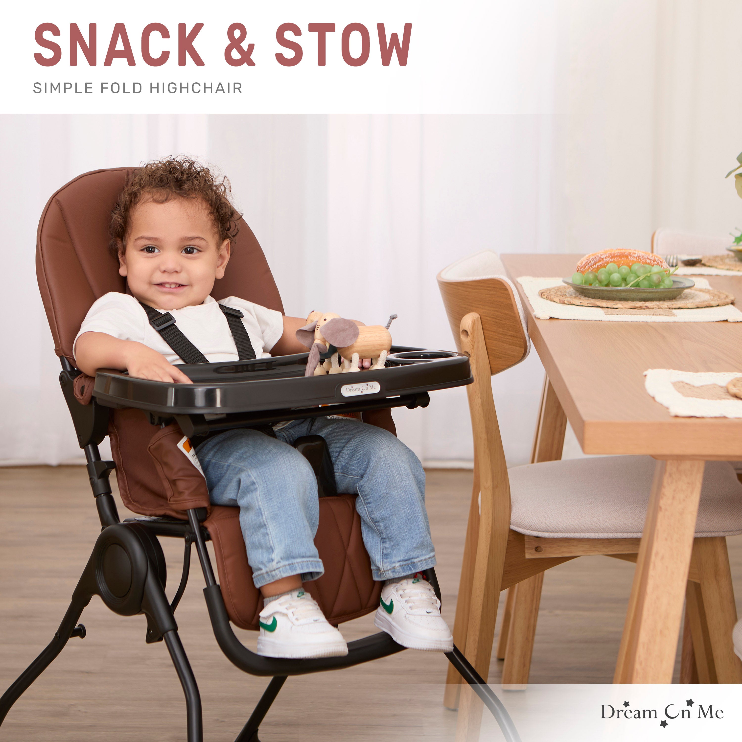 Dream On Me Snack and Stow Baby High Chair