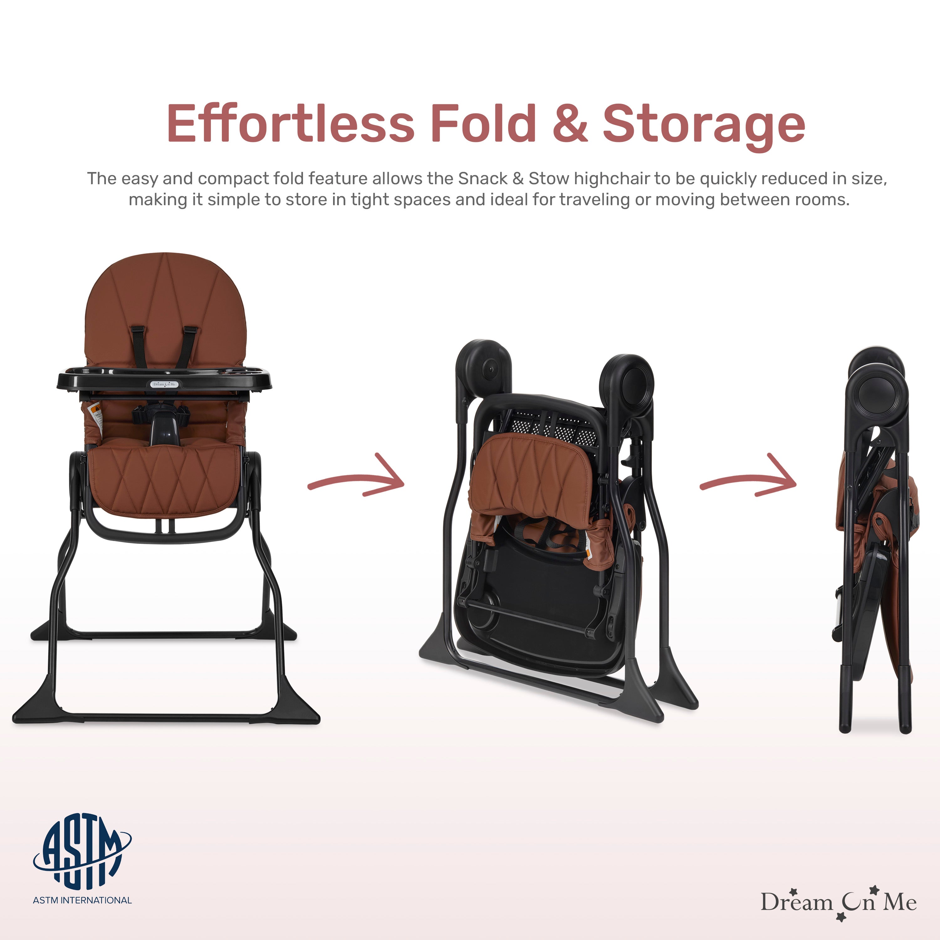Dream On Me Snack and Stow Baby High Chair