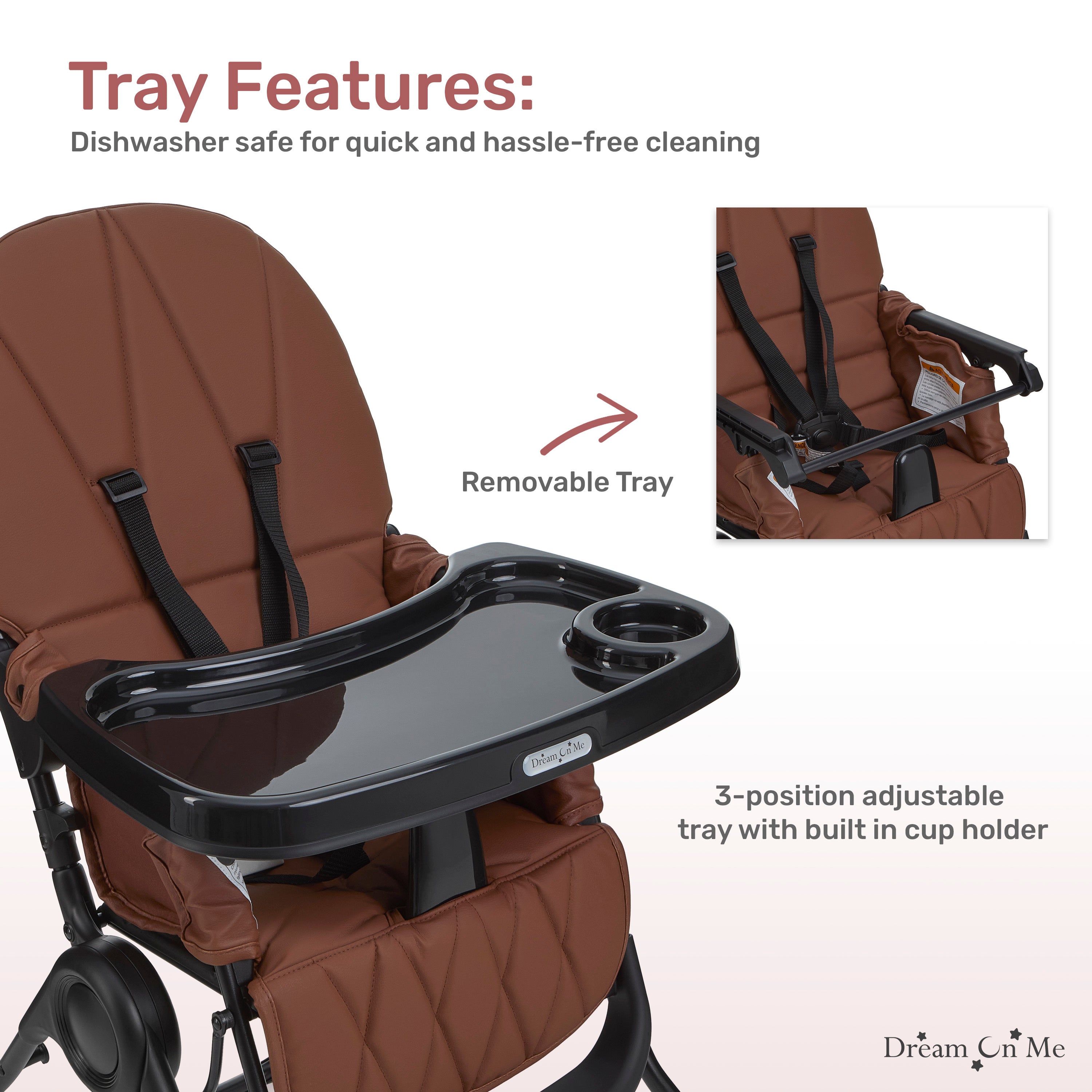 Dream On Me Snack and Stow Baby High Chair