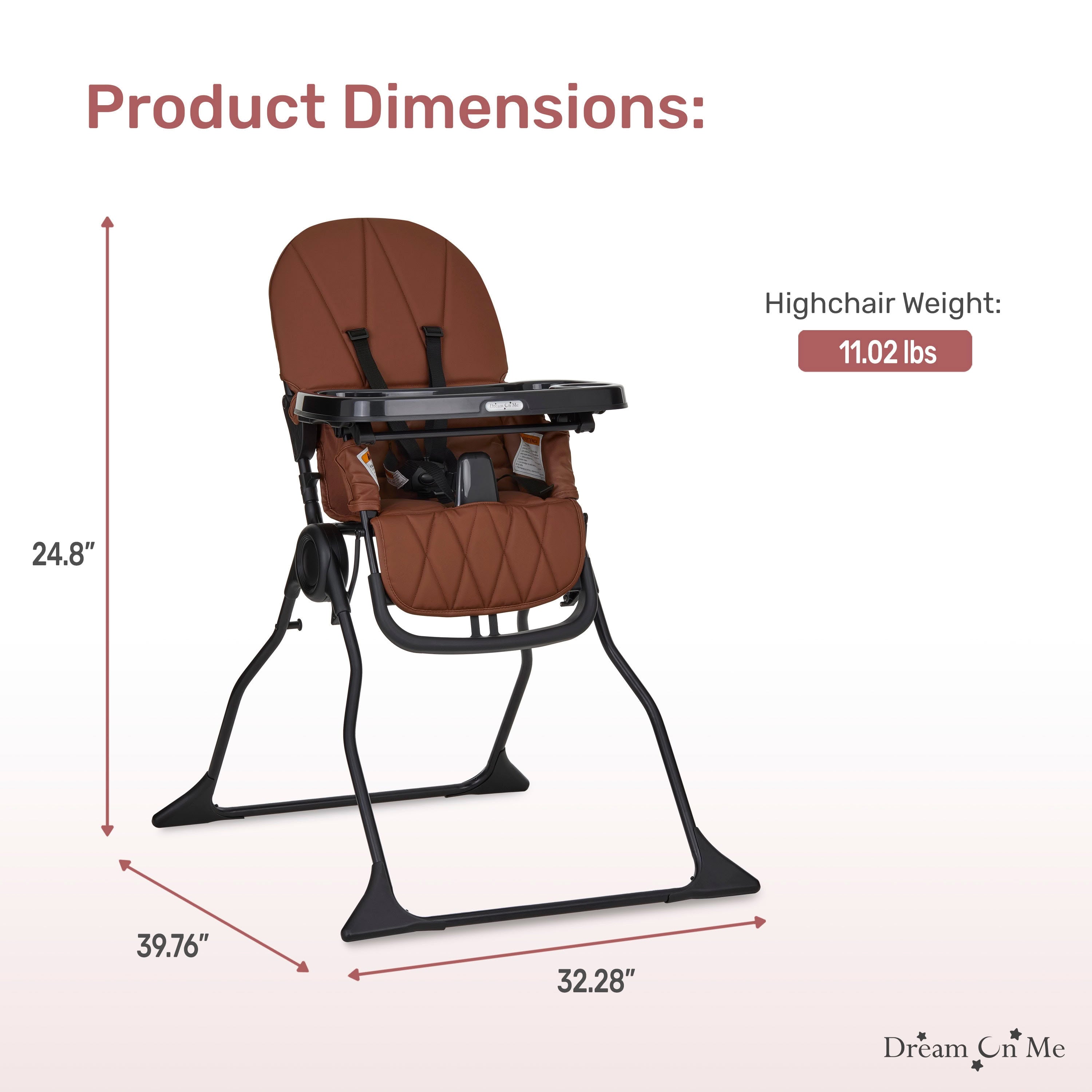 Dream On Me Snack and Stow Baby High Chair