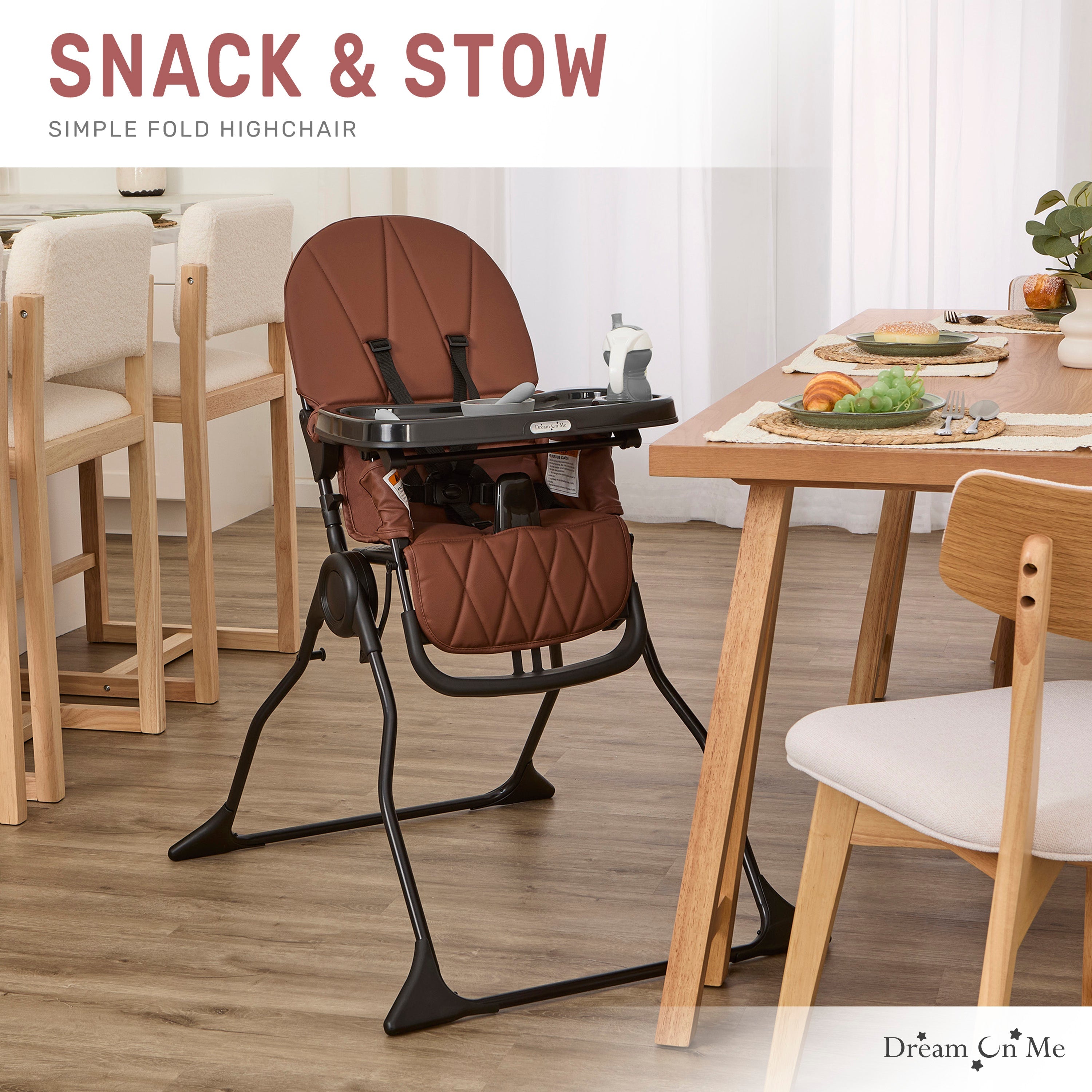 Dream On Me Snack and Stow Baby High Chair