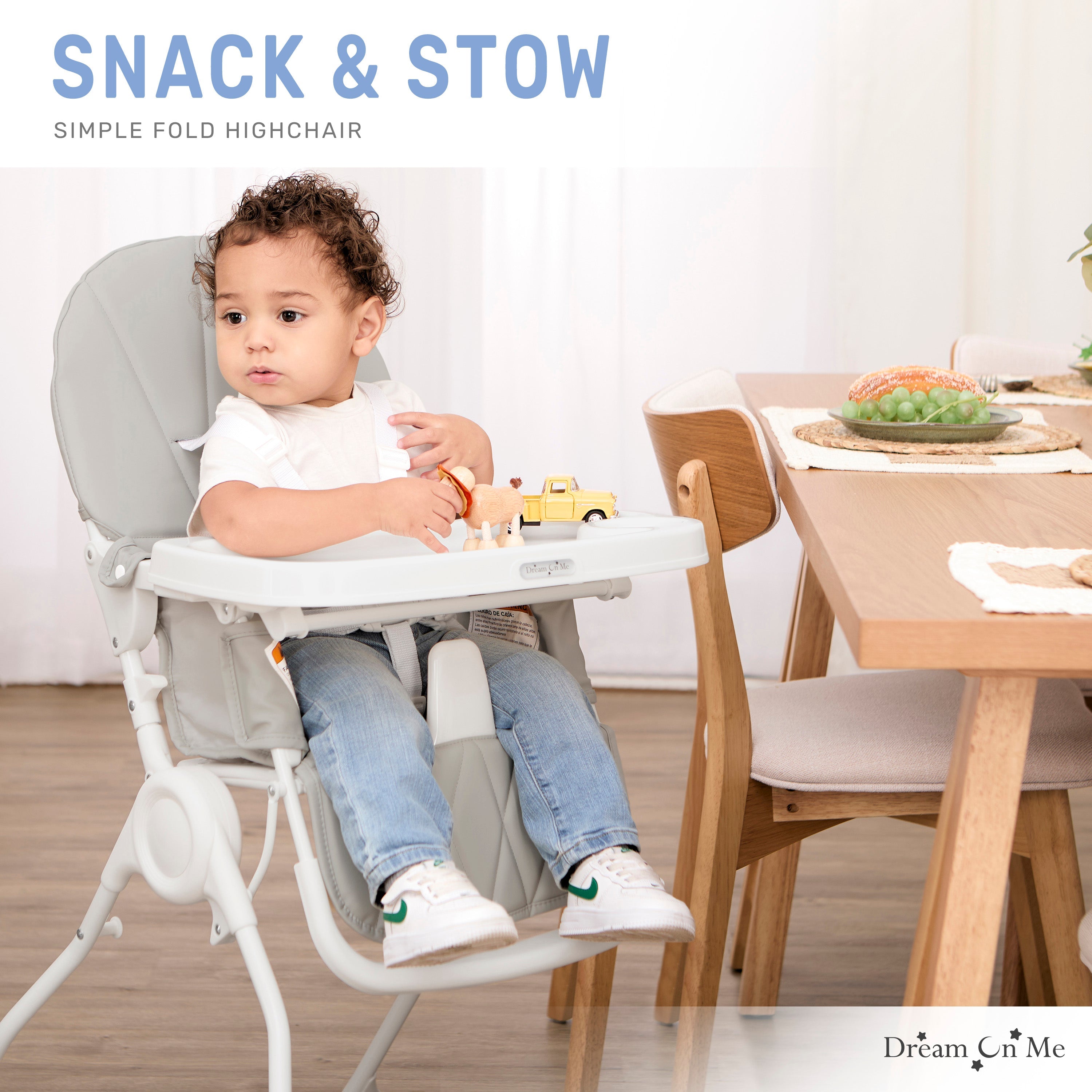 Dream On Me Snack and Stow Baby High Chair