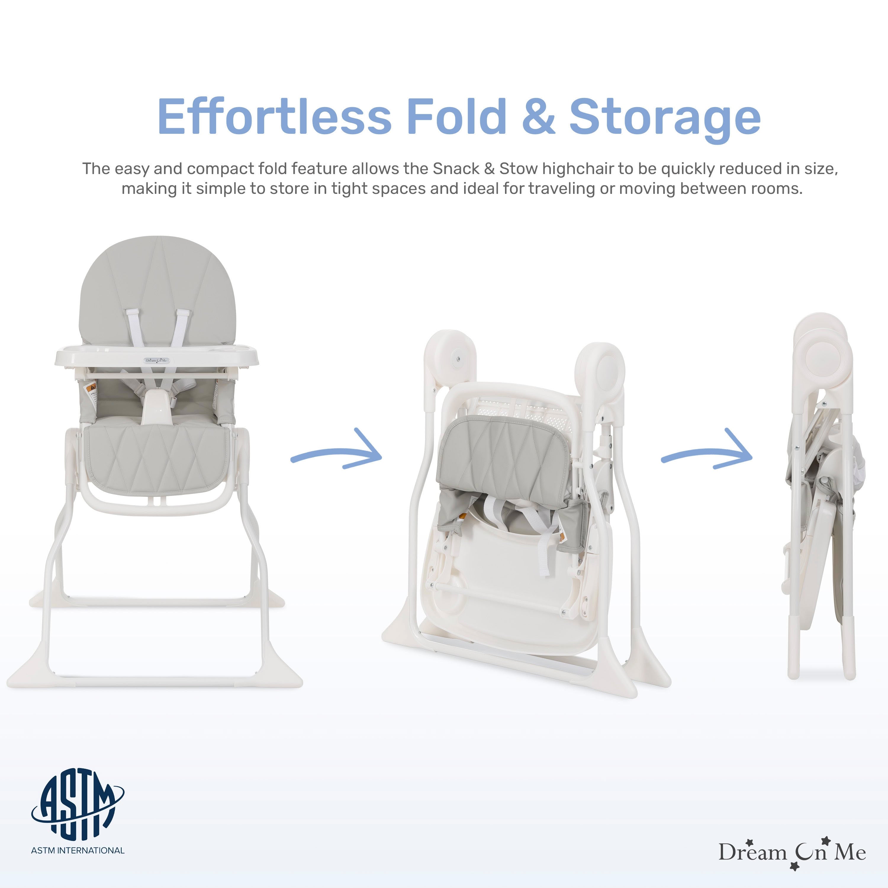 Dream On Me Snack and Stow Baby High Chair