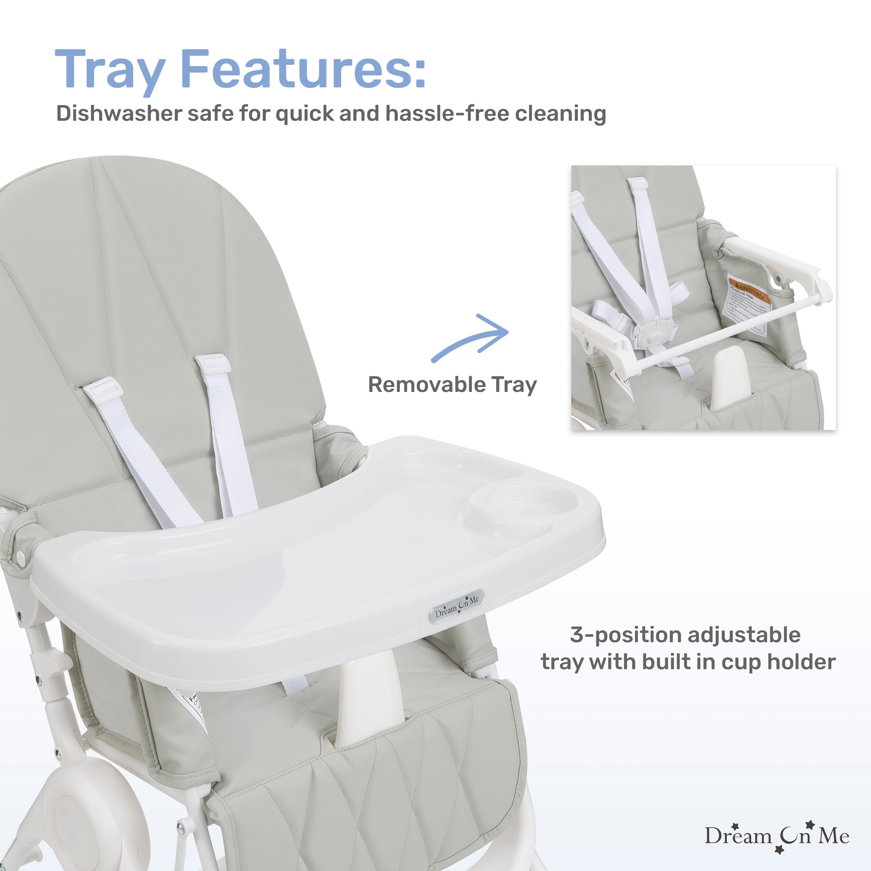 Dream On Me Snack and Stow Baby High Chair