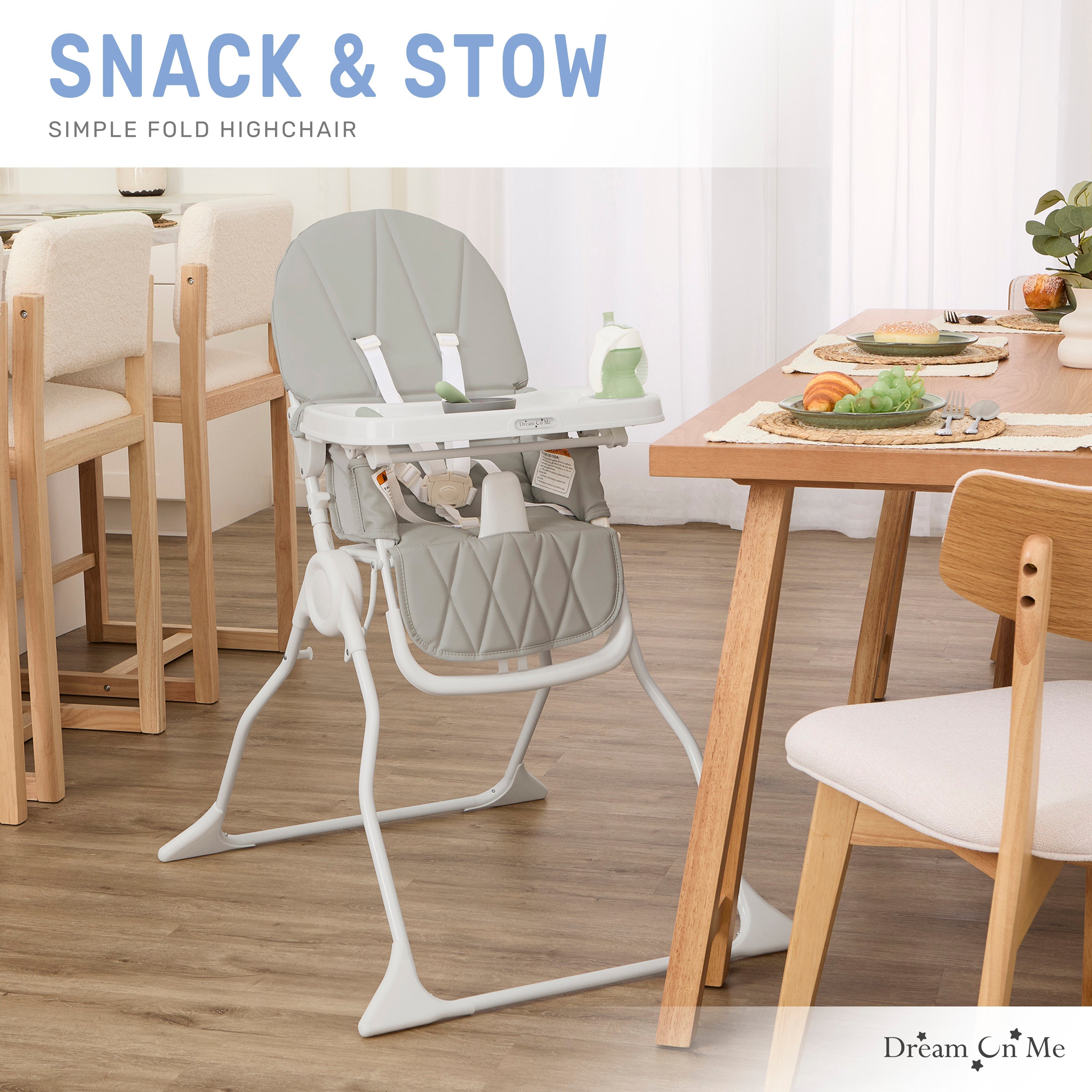 Dream On Me Snack and Stow Baby High Chair
