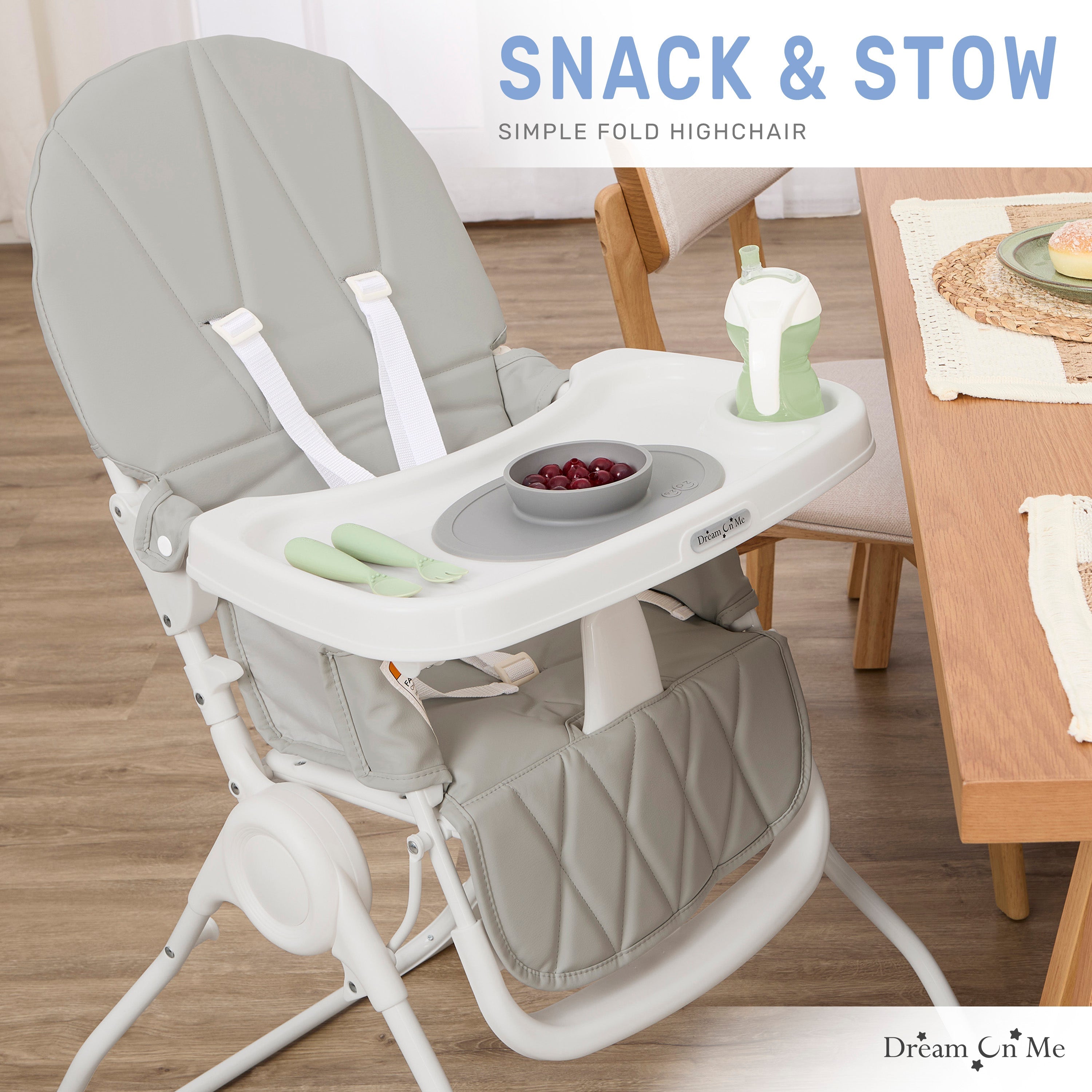 Dream On Me Snack and Stow Baby High Chair