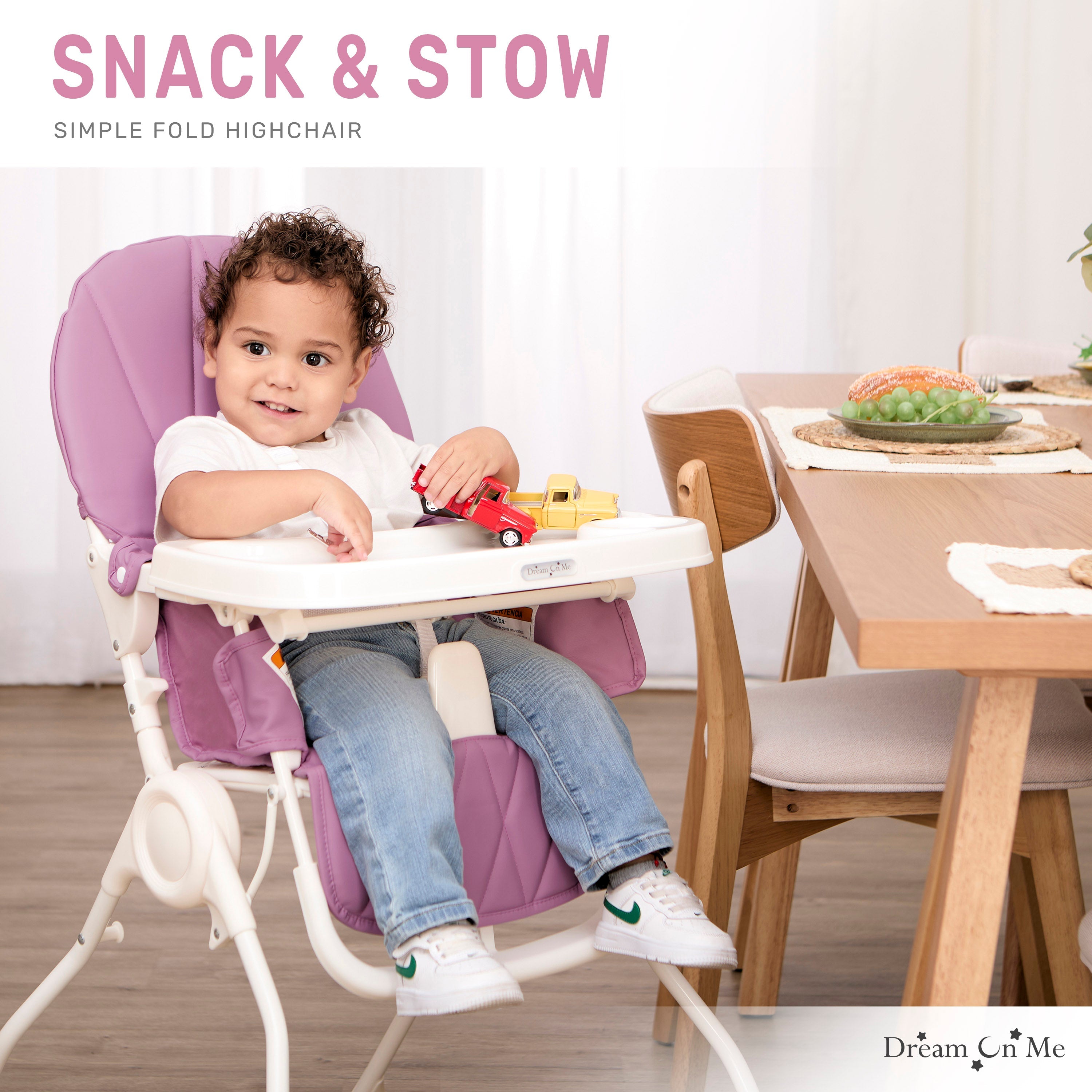 Dream On Me Snack and Stow Baby High Chair