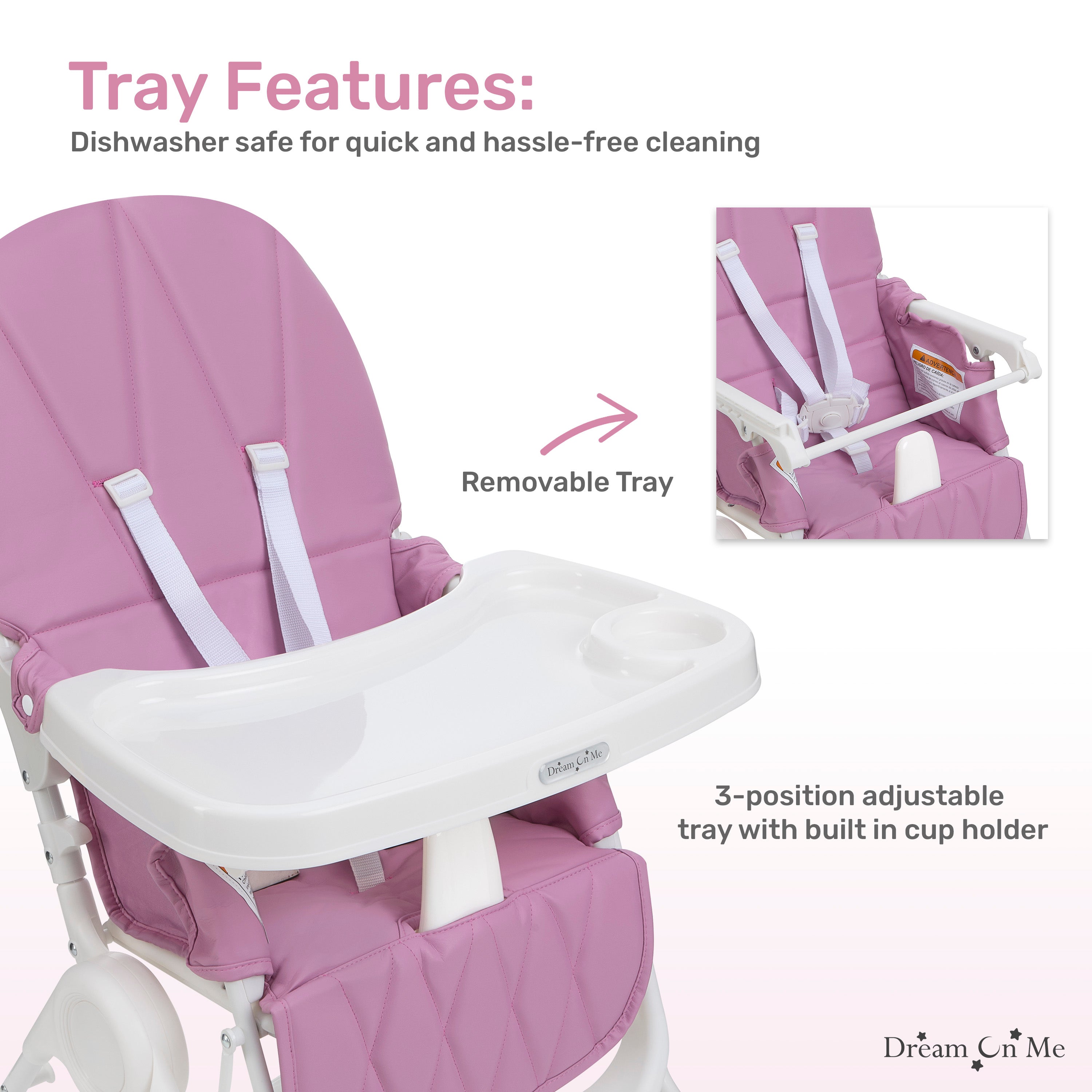 Dream On Me Snack and Stow Baby High Chair