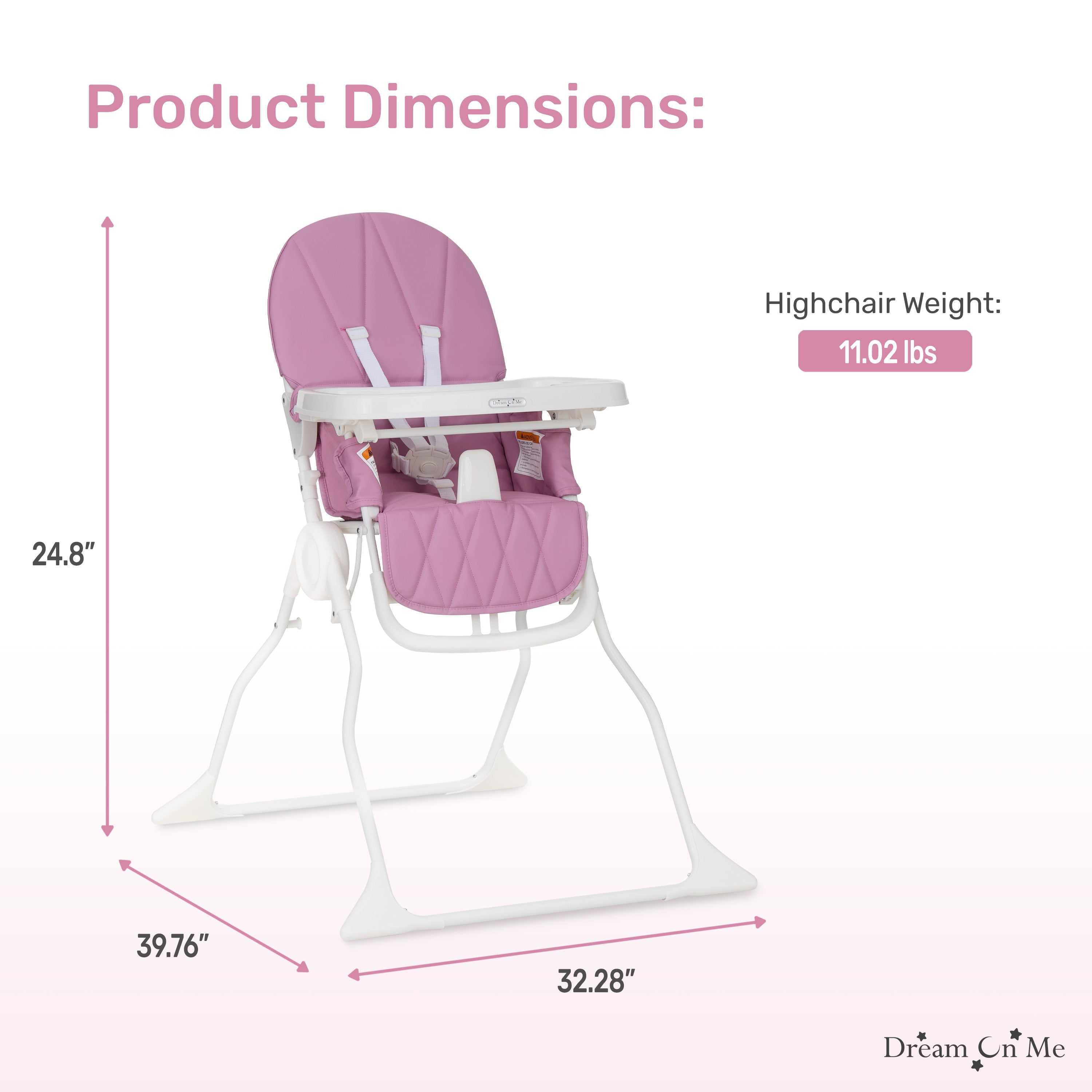 Dream On Me Snack and Stow Baby High Chair