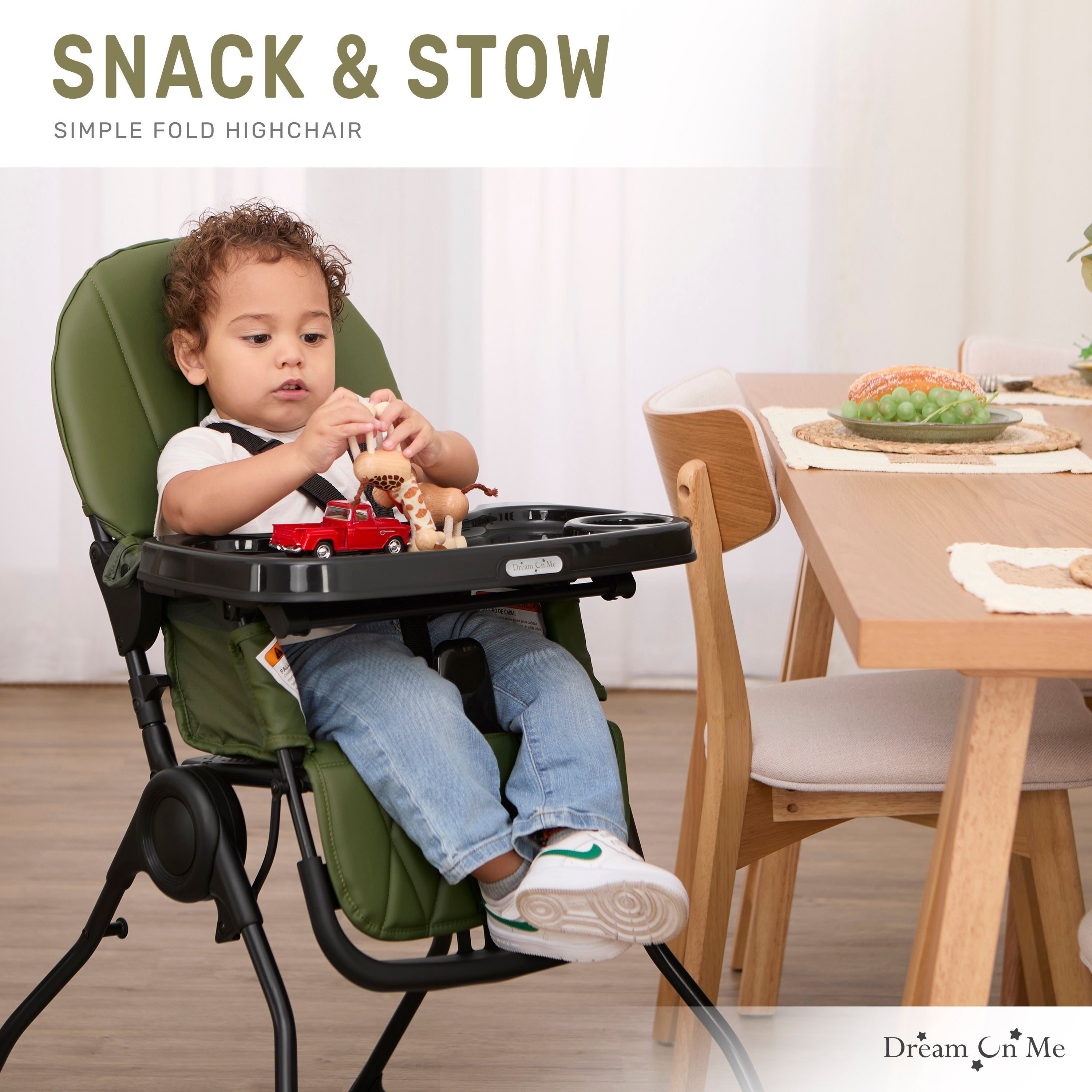 Dream On Me Snack and Stow Baby High Chair