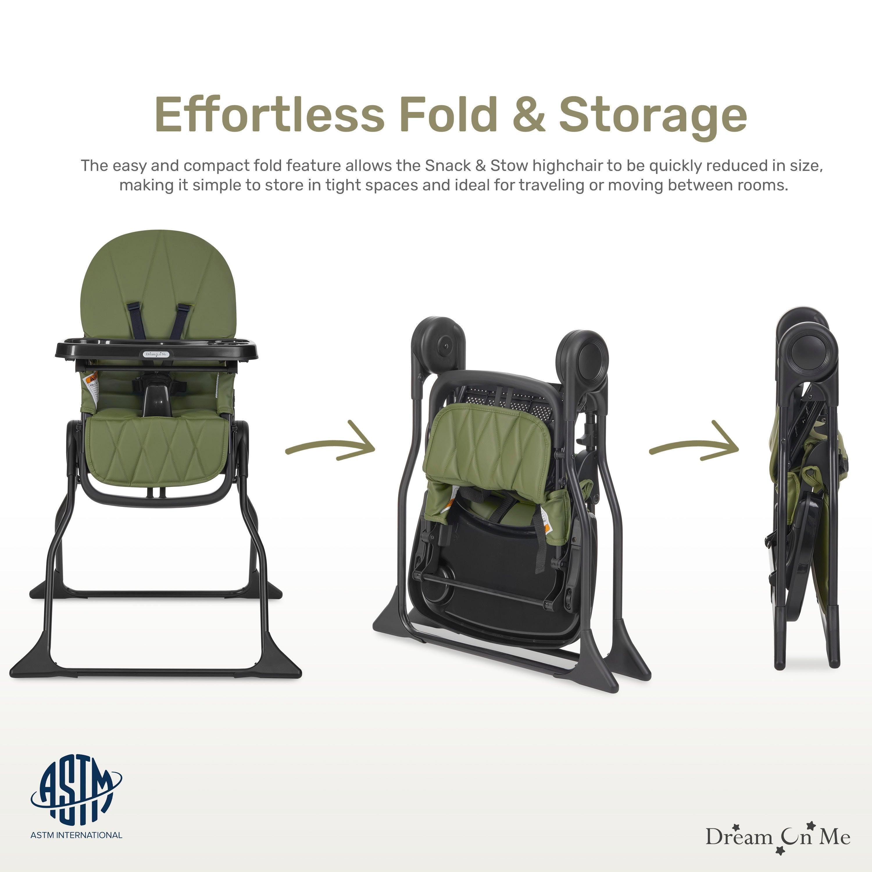 Dream On Me Snack and Stow Baby High Chair