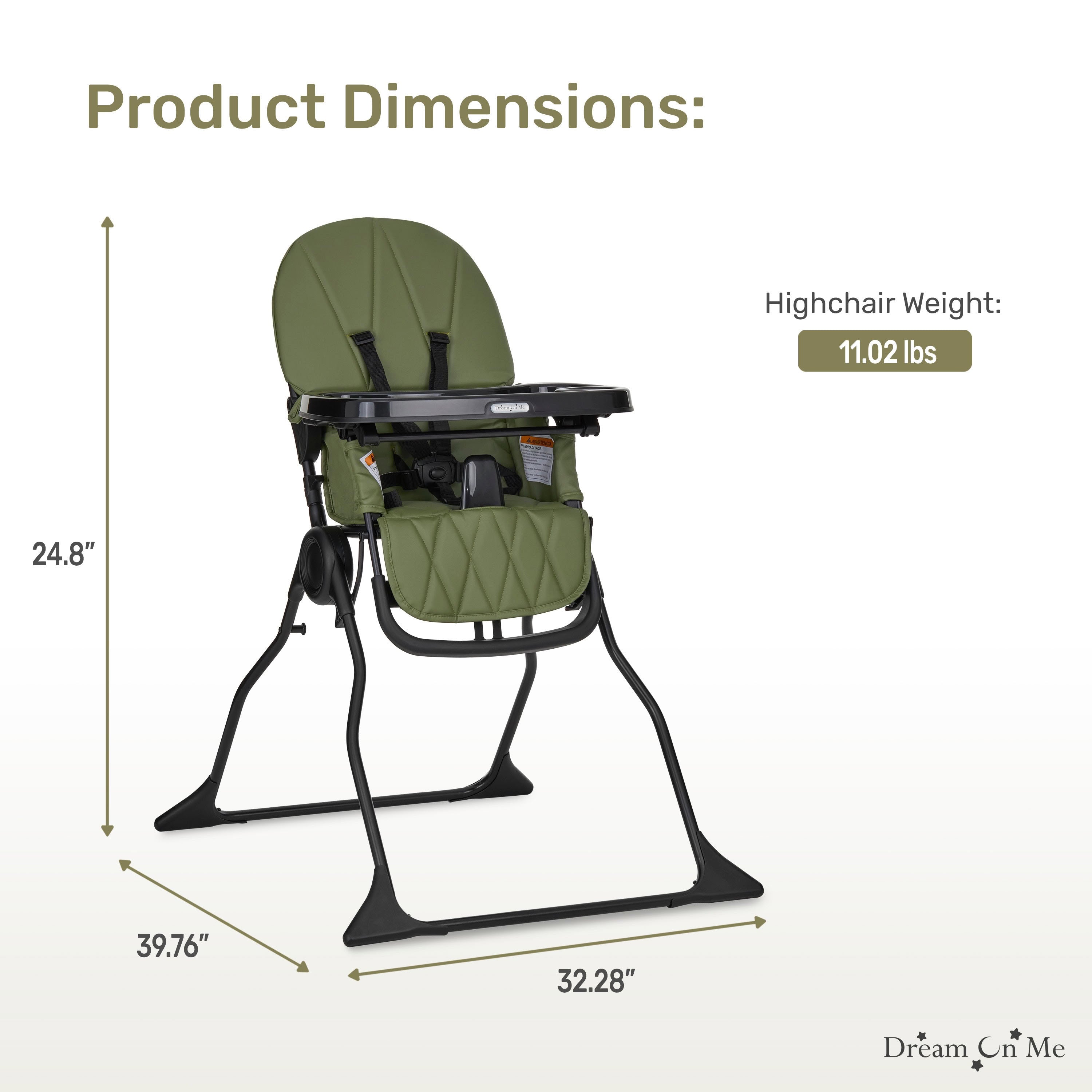 Dream On Me Snack and Stow Baby High Chair