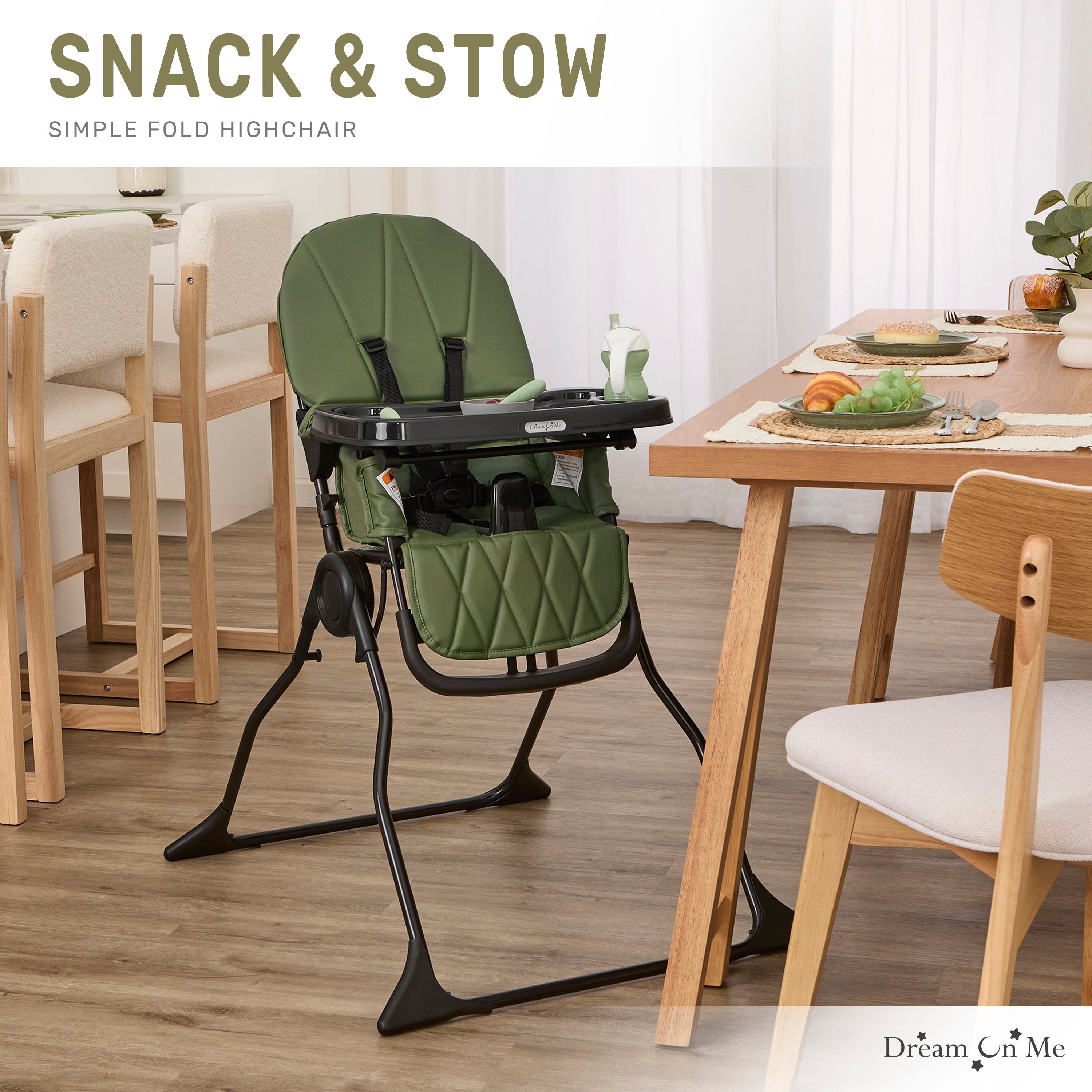 Dream On Me Snack and Stow Baby High Chair