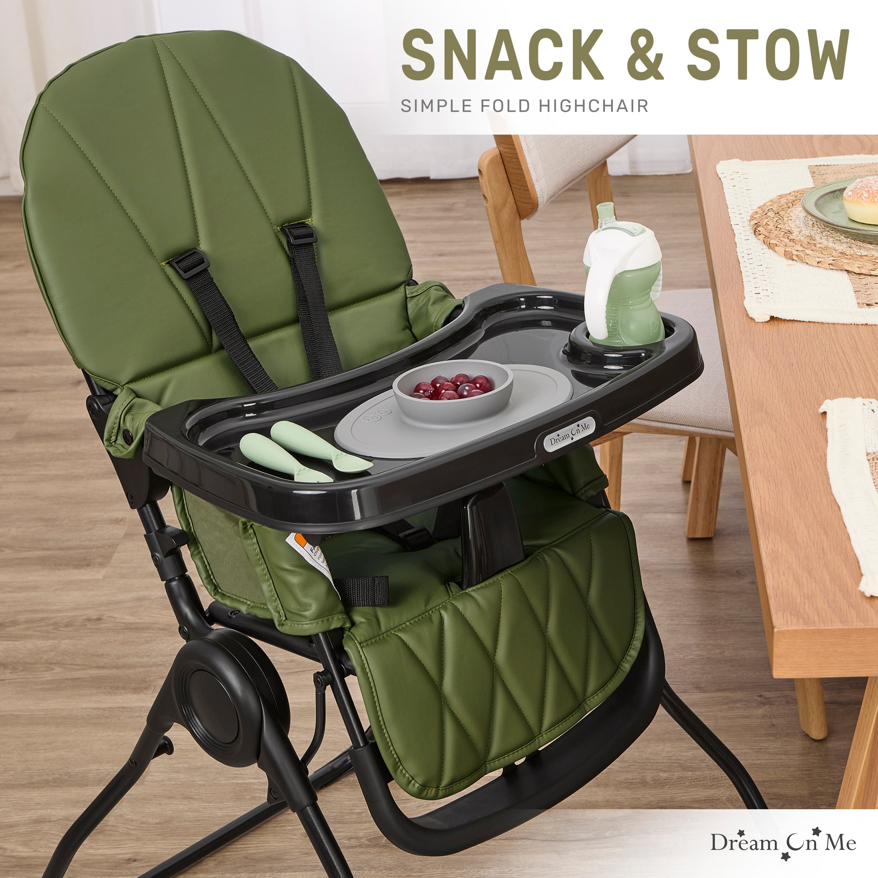 Dream On Me Snack and Stow Baby High Chair