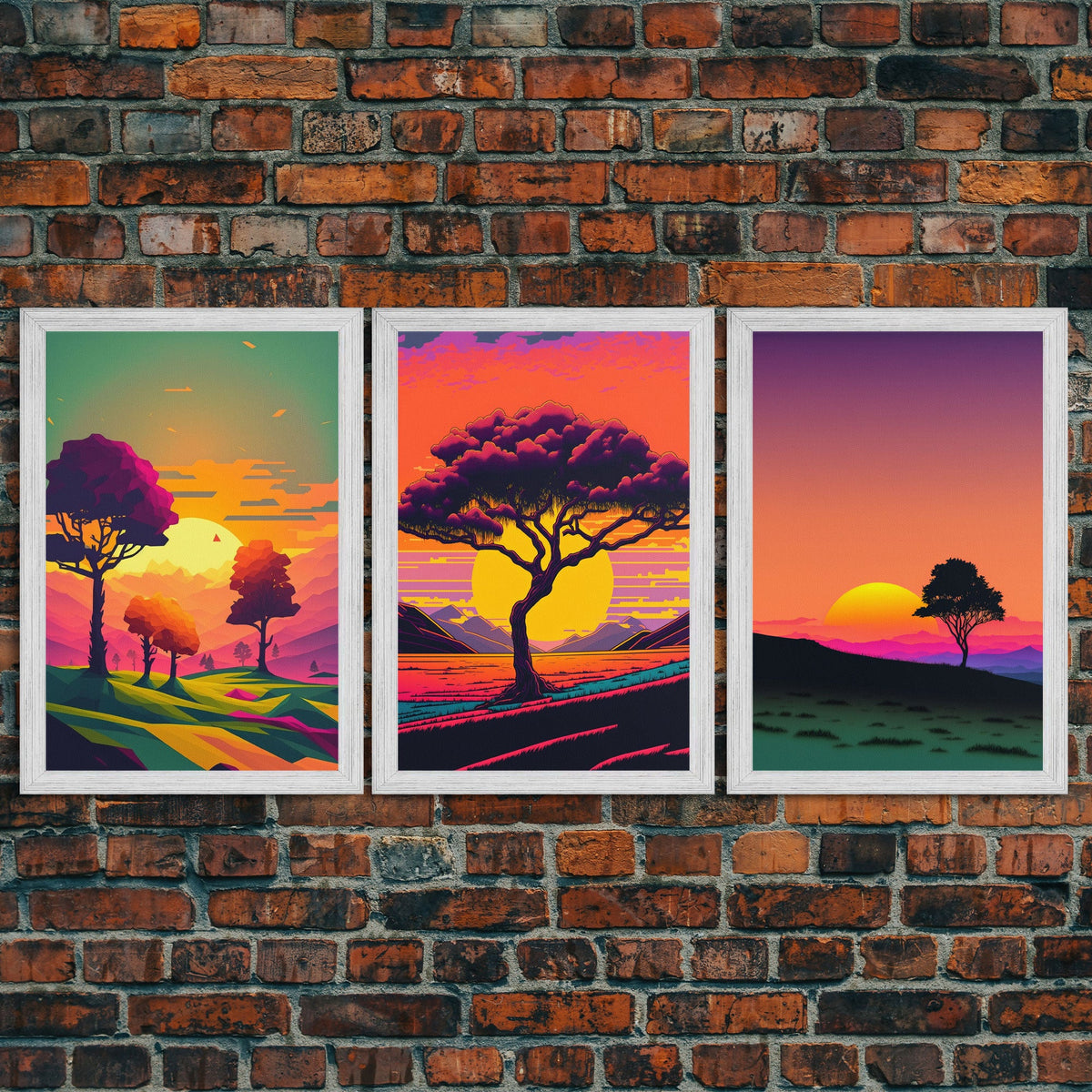 Triptych 3 Panel Wall Art, Framed Canvas Prints