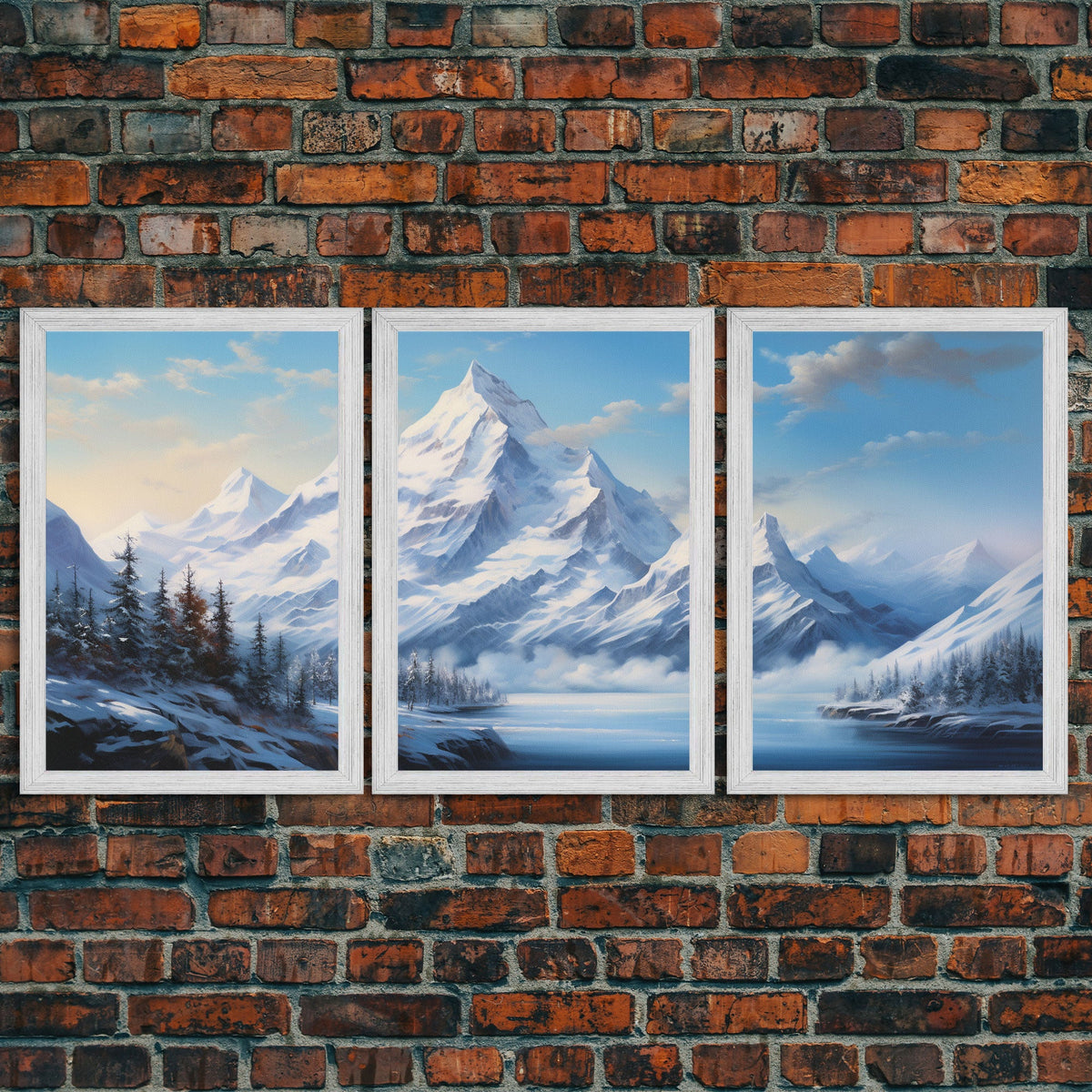 Winter Landscape, Canvas Print, 3 Piece Wall Art