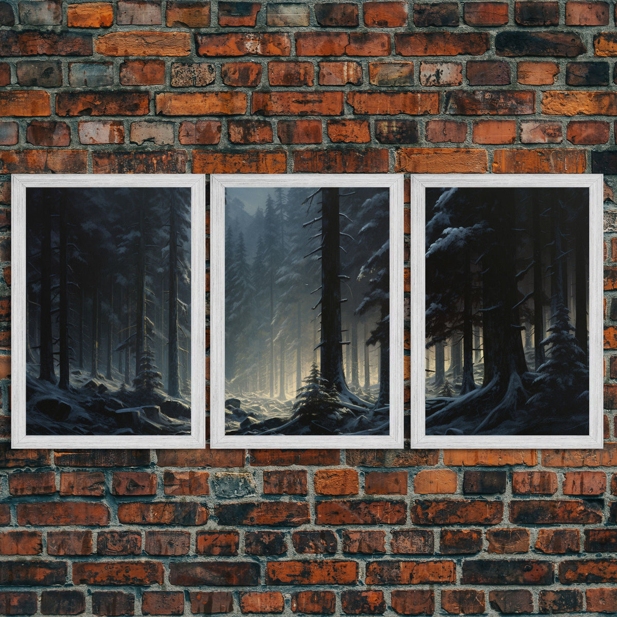 Framed Canvas Print, Wall Art Set of 3