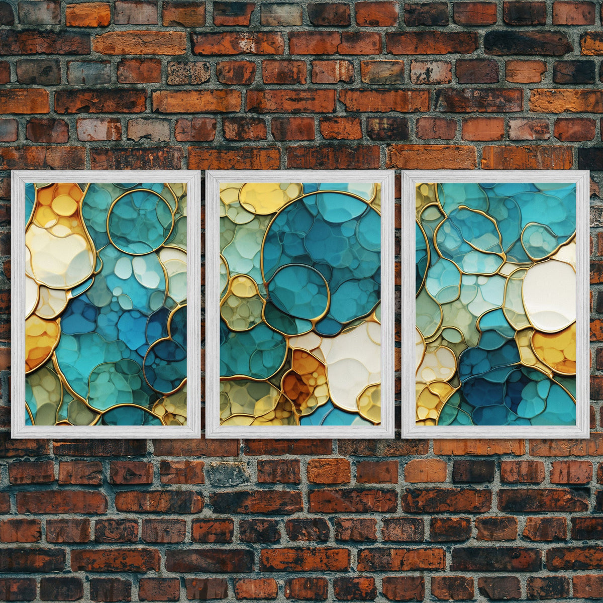 Abstract Art Print, Canvas Print, 3 Piece Wall Art