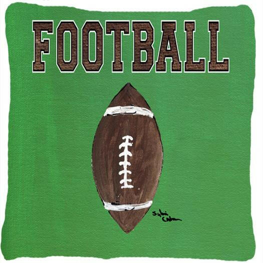 Football Canvas Throw Pillow - Decorative Pillow