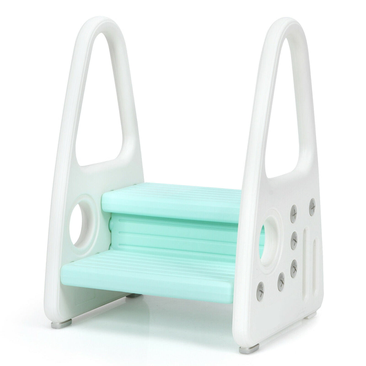 Kids Step Stool Learning Helper with Armrest -Blue
