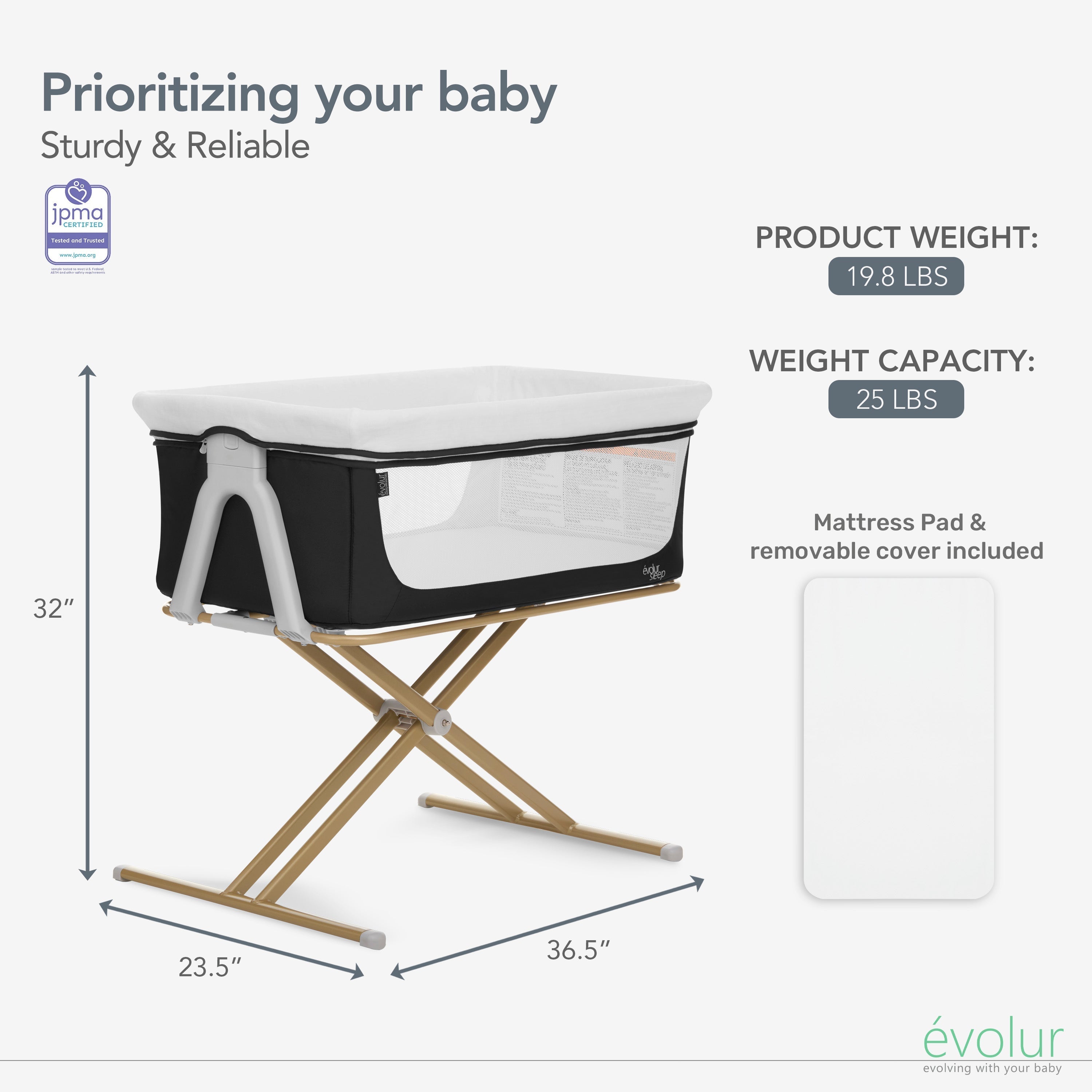 Evolur Orabelle Bassinet